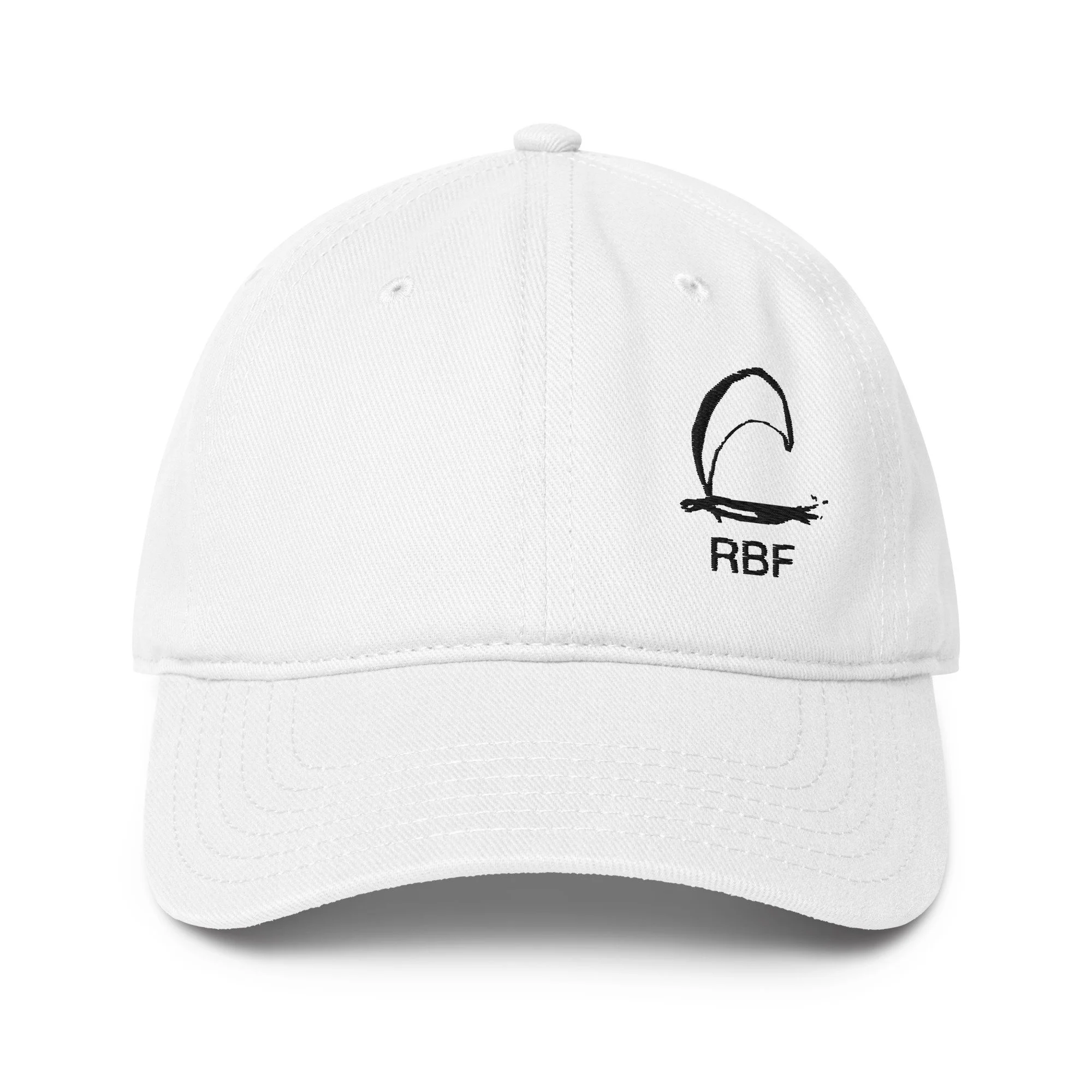 White Low-profile Cap - Black Logo