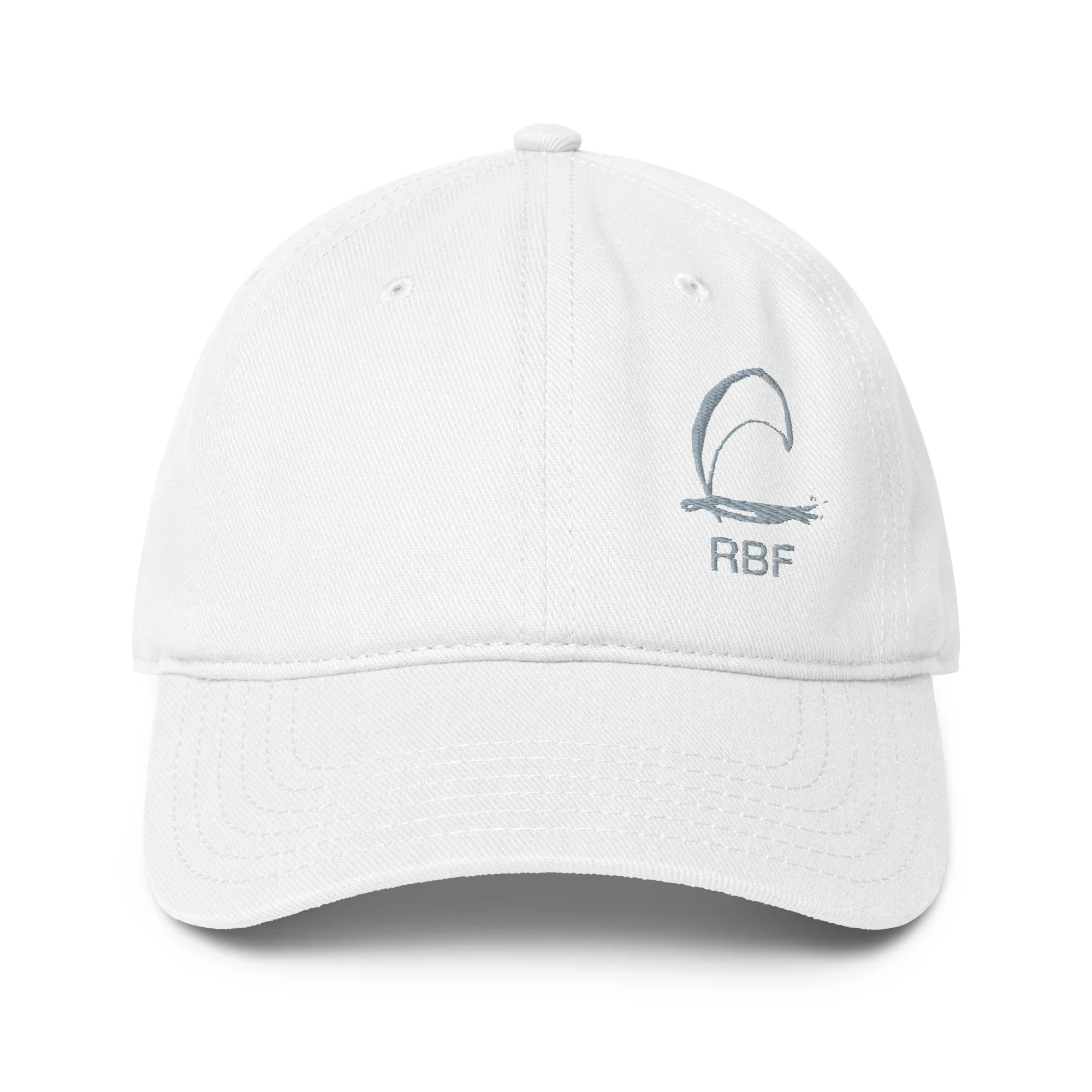 White Low-profile Cap - Grey Logo