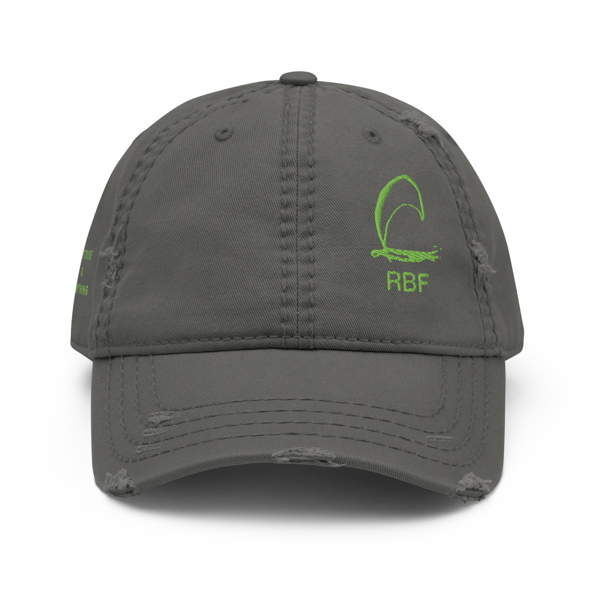 BOOMER Distressed Cap - Kiwi Green Logo