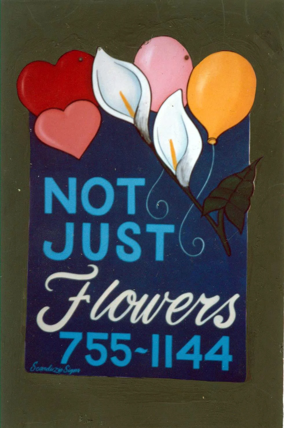 Mdo plywood sign painted with one shot enamel