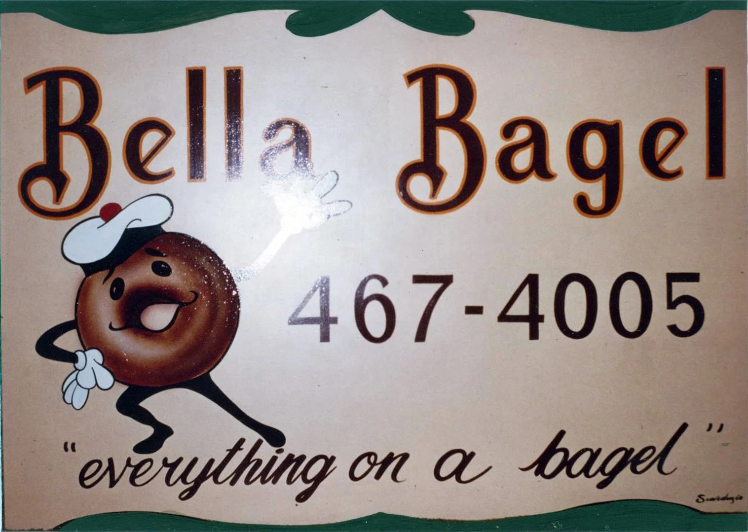 mdo plywood sign painted with one shot enamel