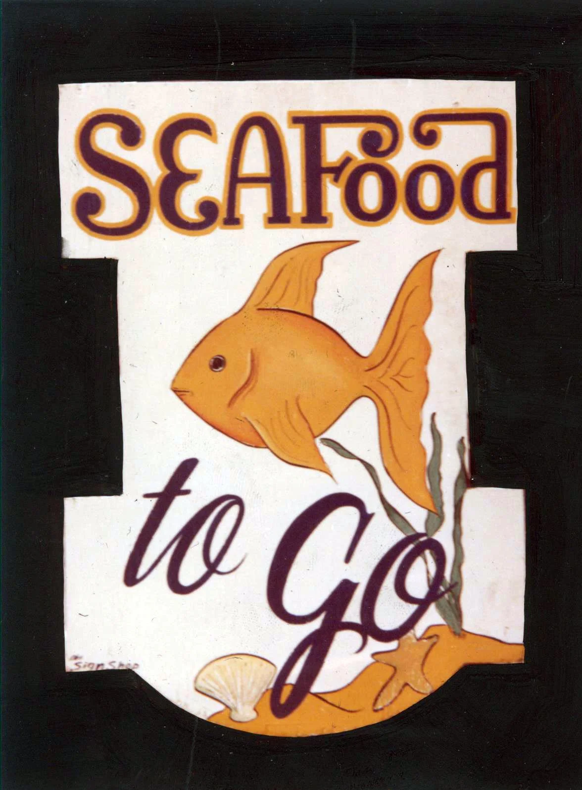 mdo plywood sign painted with one shot enamel