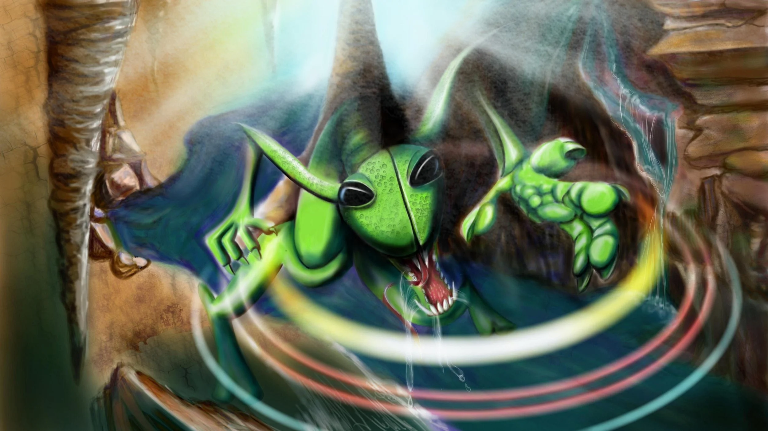 digital painting of an alien creature