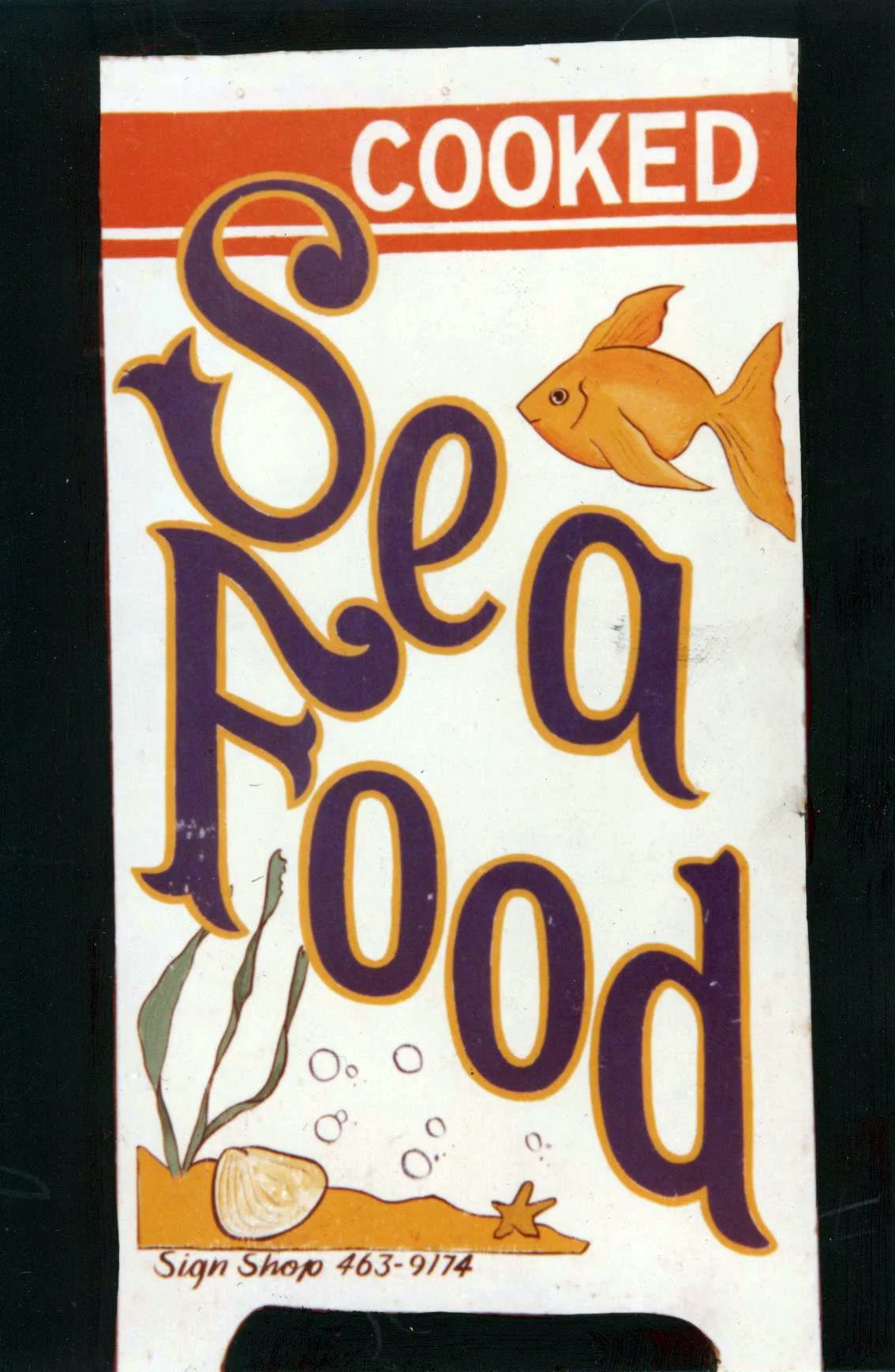 mdo plywood sign painted with one shot enamel