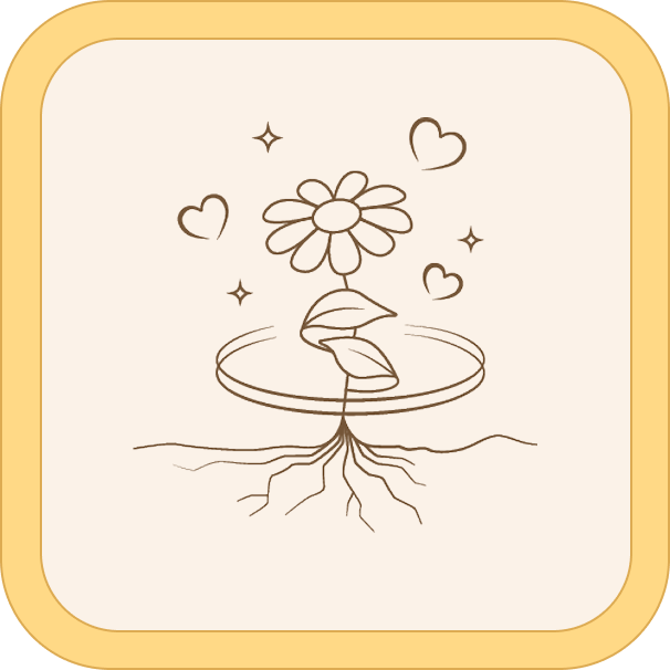 Flower in self-embrace icon