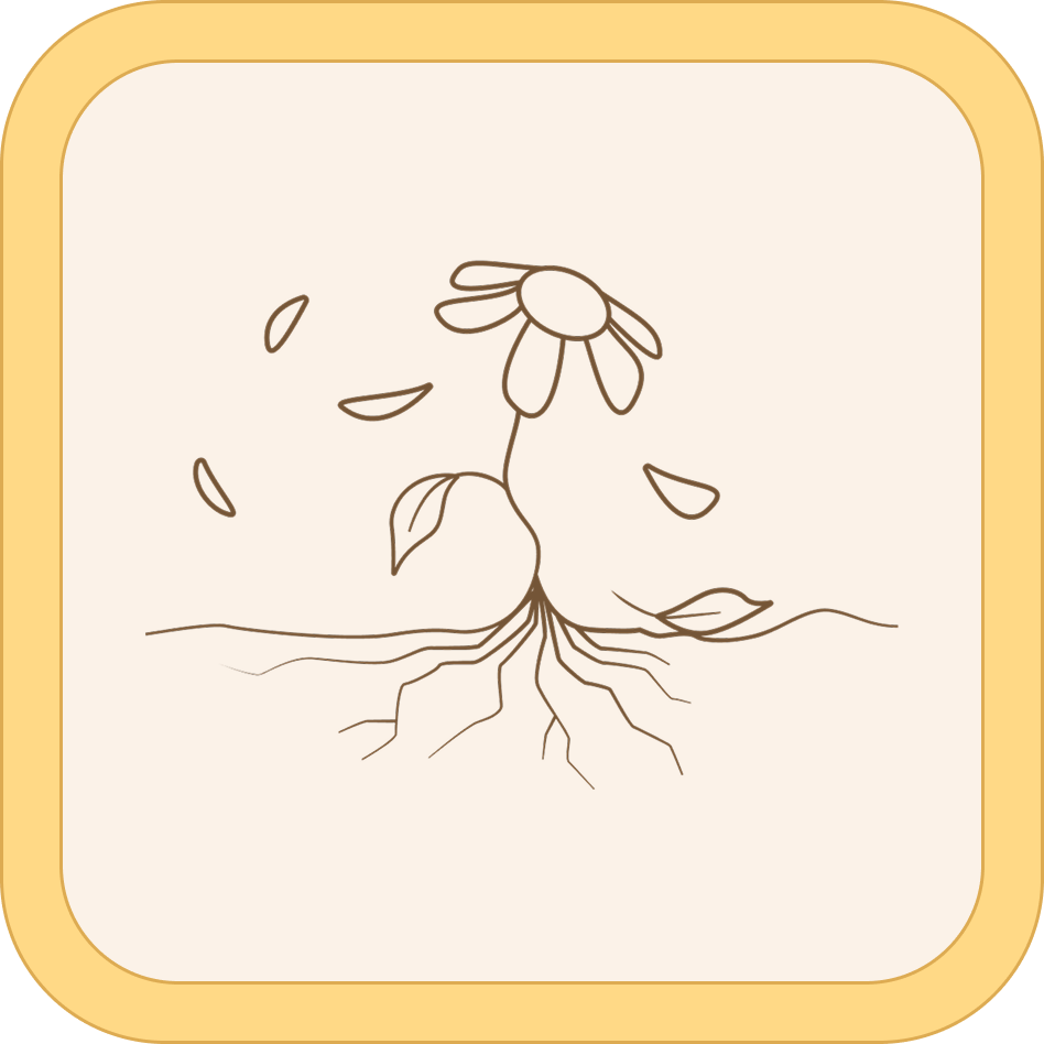 Wilting flower icon