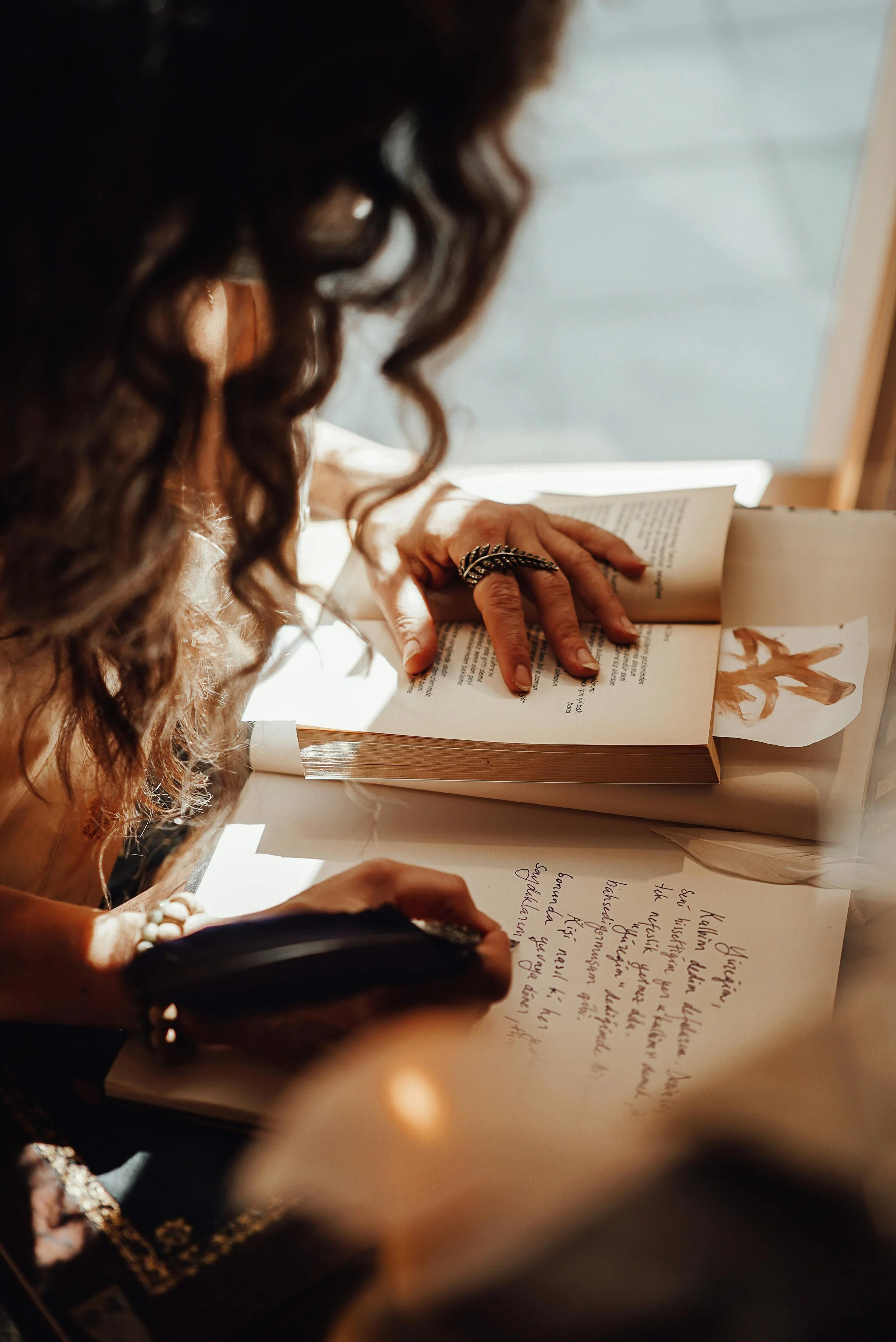 Woman journaling during IFS therapy