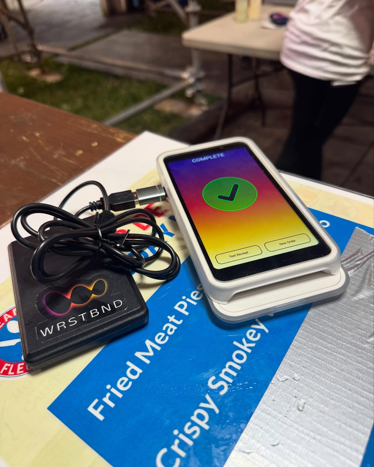 We love seeing our brand work IRL! #clientwork #wrstbnd #eventtech #festival @wrstbnd @hogsforthecause