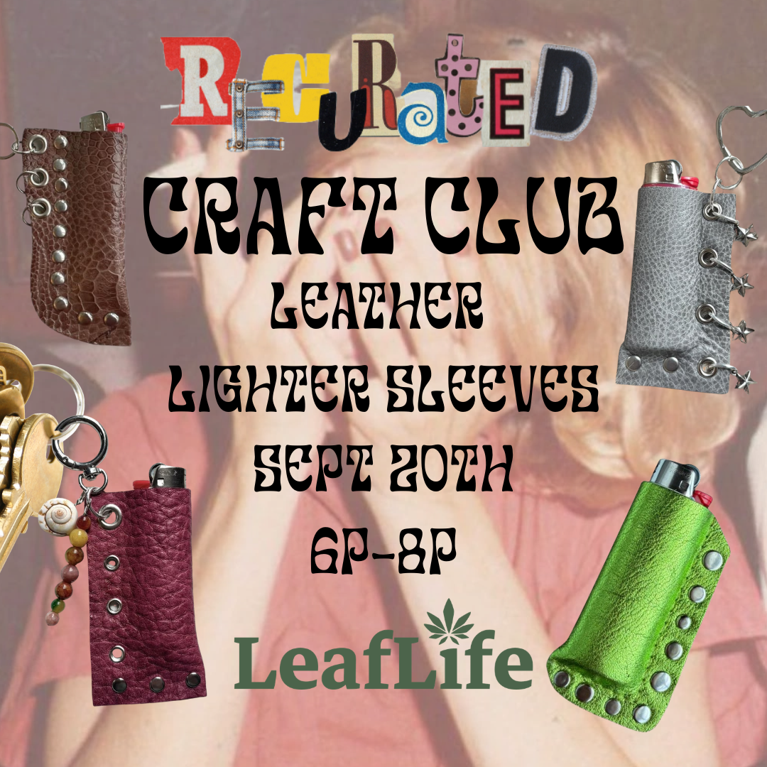 September Craft Club: Leather Lighter Sleeves