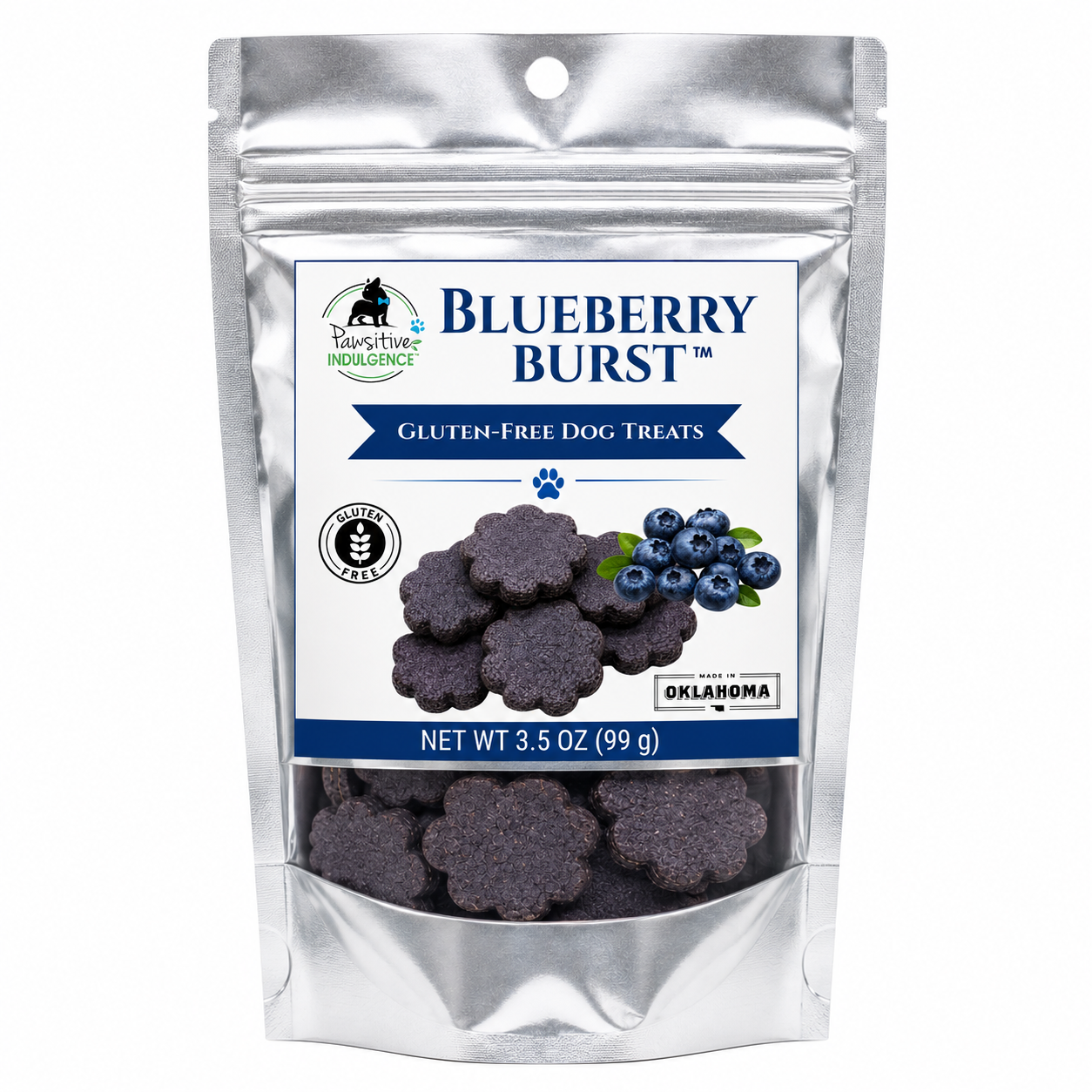 Blueberry Burst™ Gluten-Free Blueberry Dog Treats – 3.5 oz