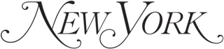 The image features the text 'New York' in elegant black script on a white background.