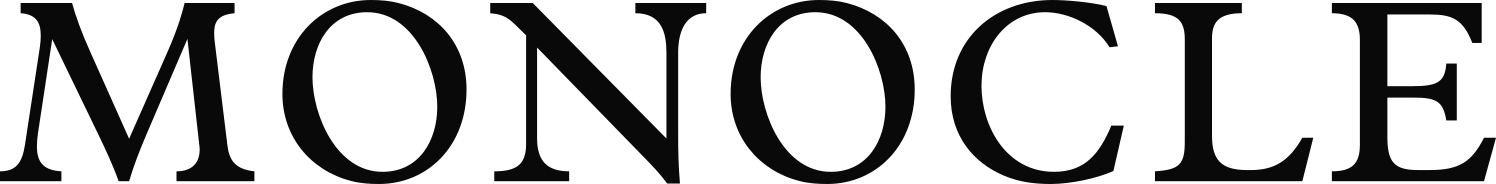 Black background with the word 'MONOCLE' in large bold white letters.
