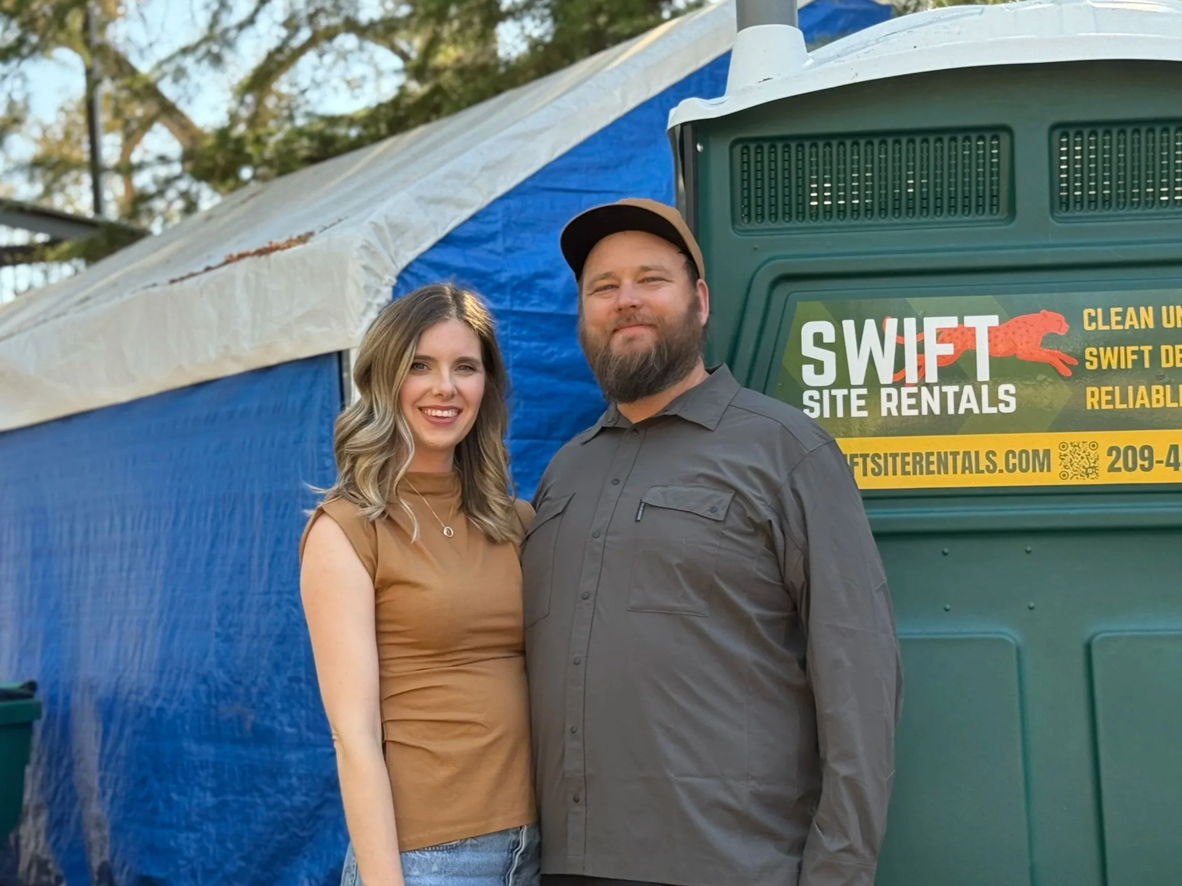 Romain Schonhoff and Sarah Schonhoff of SWIFT Site Rentals