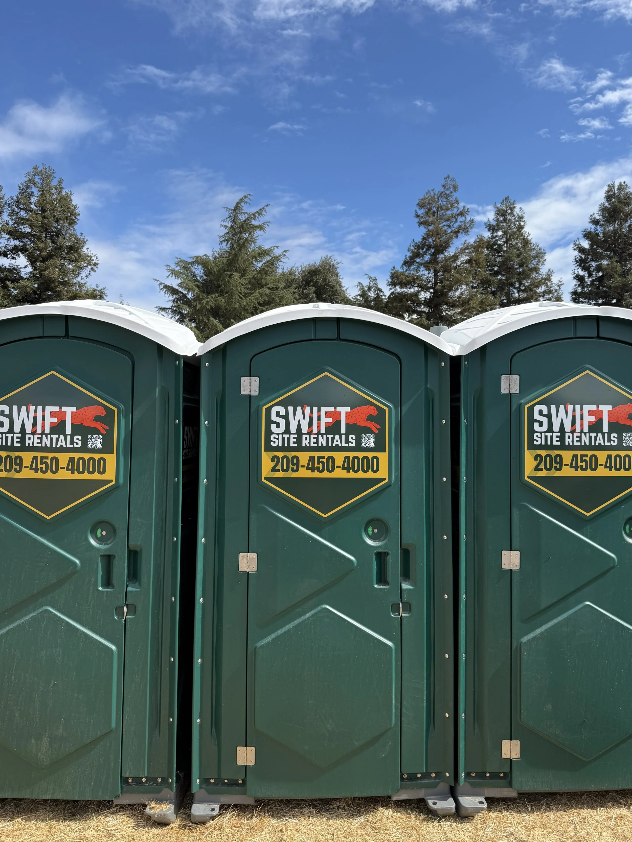 SWIFT Site Rentals porta potties for events in Modesto