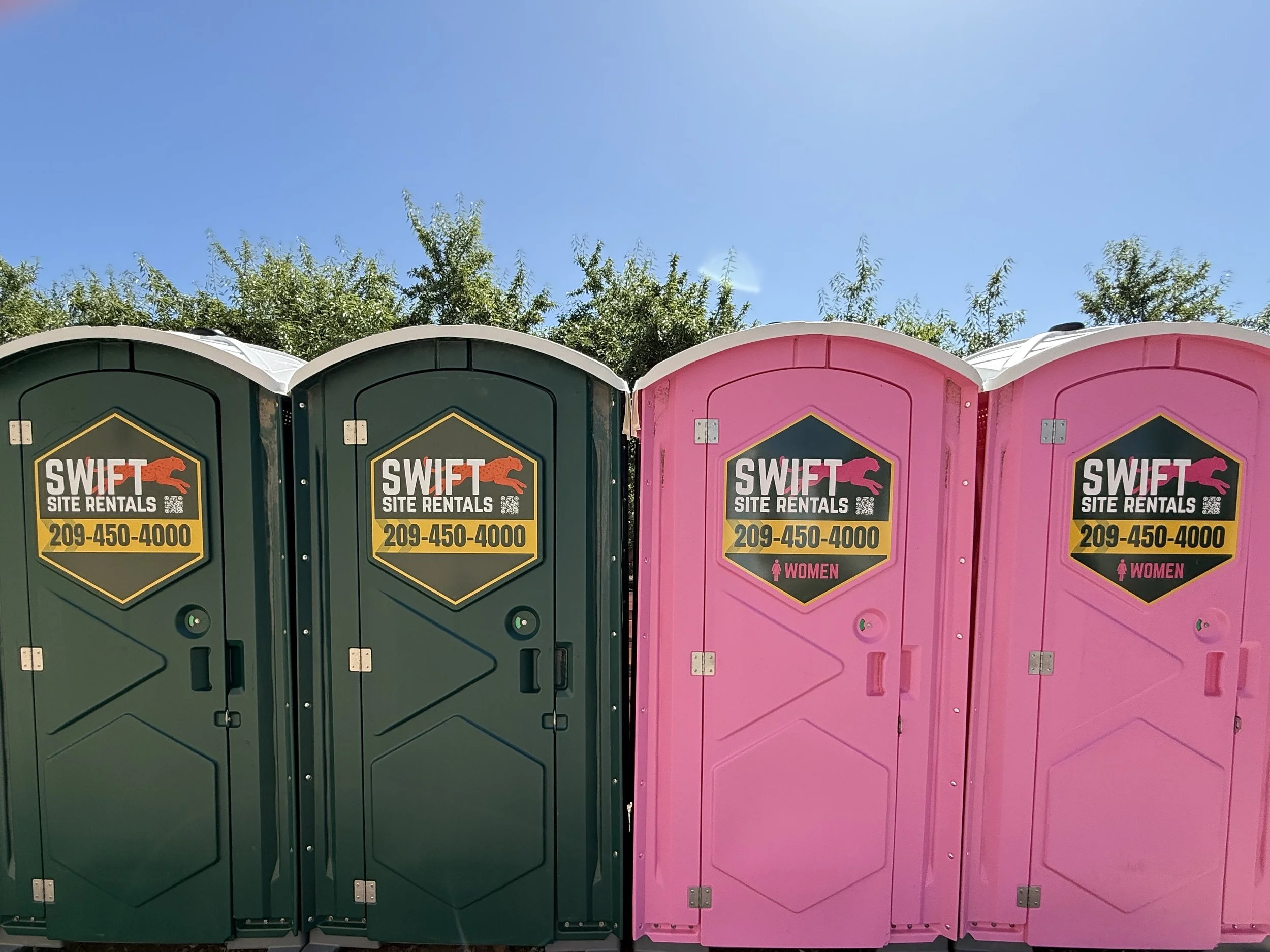 Event porta potties womens units SWIFT Site Rentals