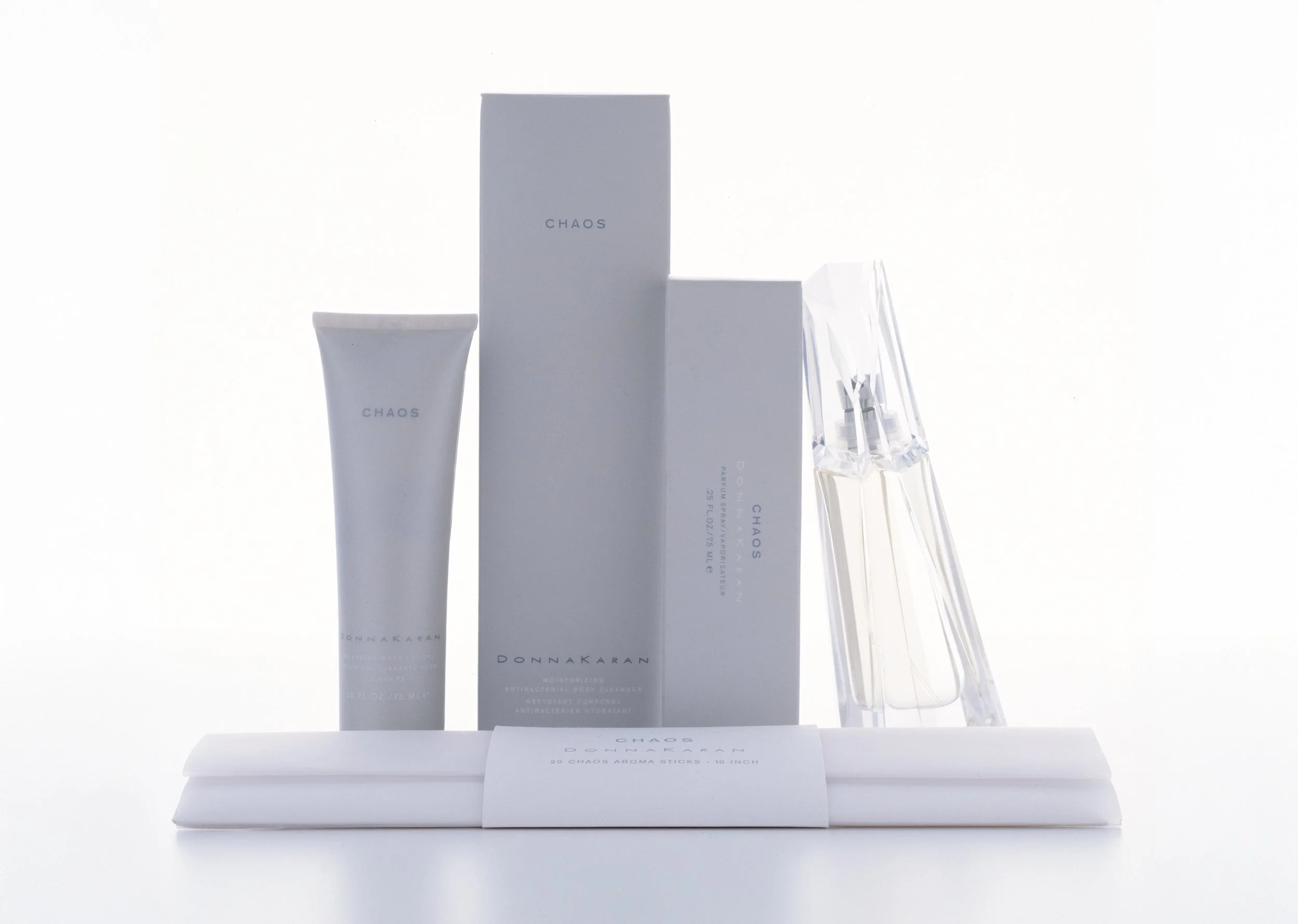 Donna Karan, Chaos Fragrance, logo and packaging