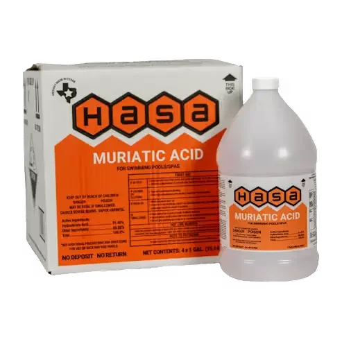 Hasa Disposable Muriatic Acid, 1 Gallon Bottle, 4/Case