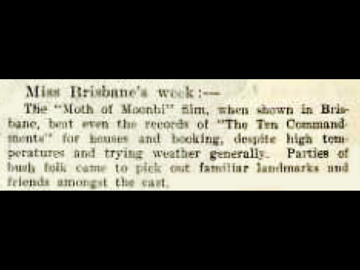 A section of an old newspaper article describing the Legend of the North of Moomah, a figure associated with storms and weather in the Bible, Bount, and the Sea Coast.