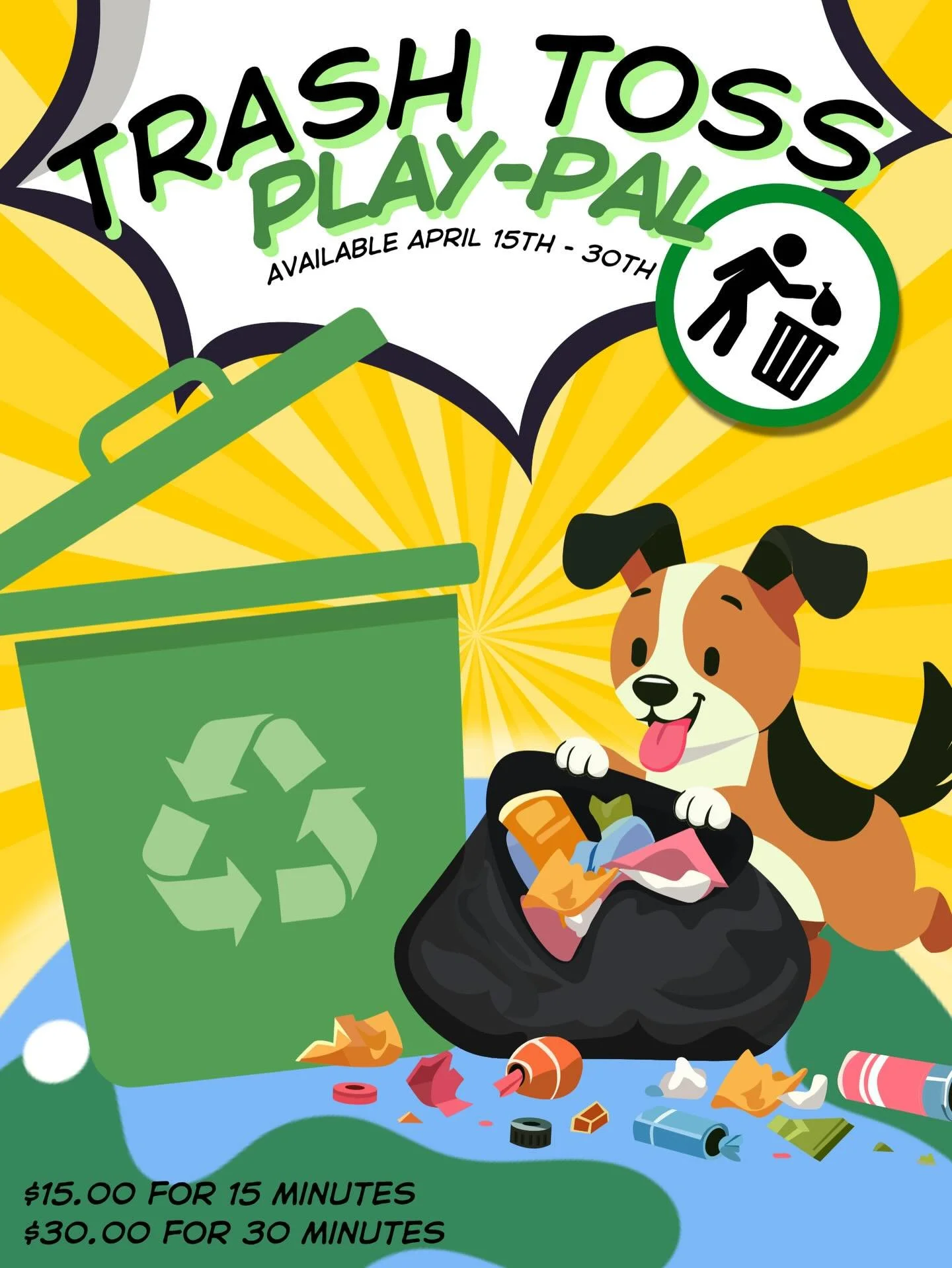 Get your pup in the spirit of keeping our planet clean with our Trash Toss Playtime! A fun themed one on one with their favorite daycare attendant 🌏♻️

#doggiedaycare #dog #dogtoys #chicago #smallbuisness