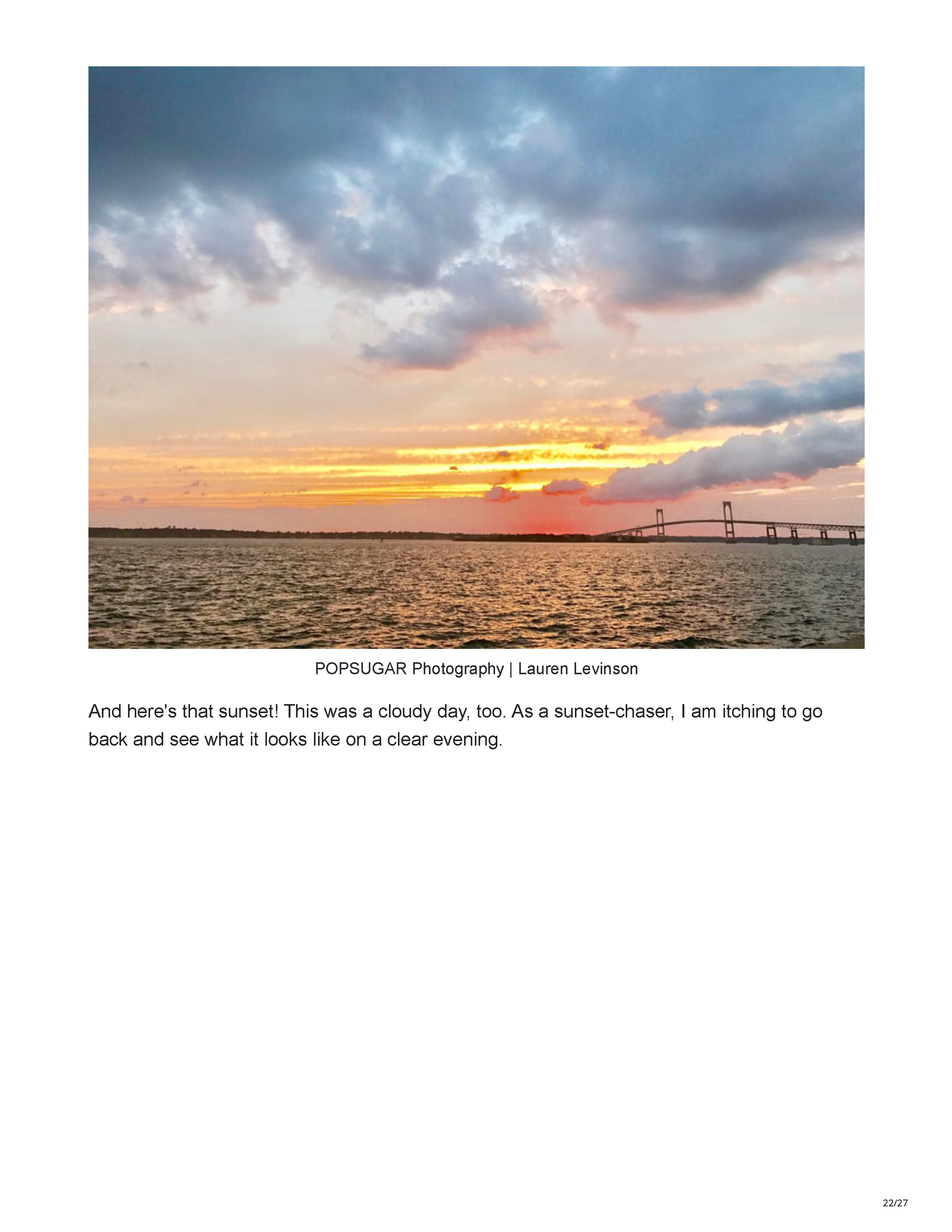 POPSUGAR’s Newport travel feature crediting Peter Max Bowden of PETERMAX Co. with the sophisticated nautical interiors of Gurney’s Newport Resort, page 22