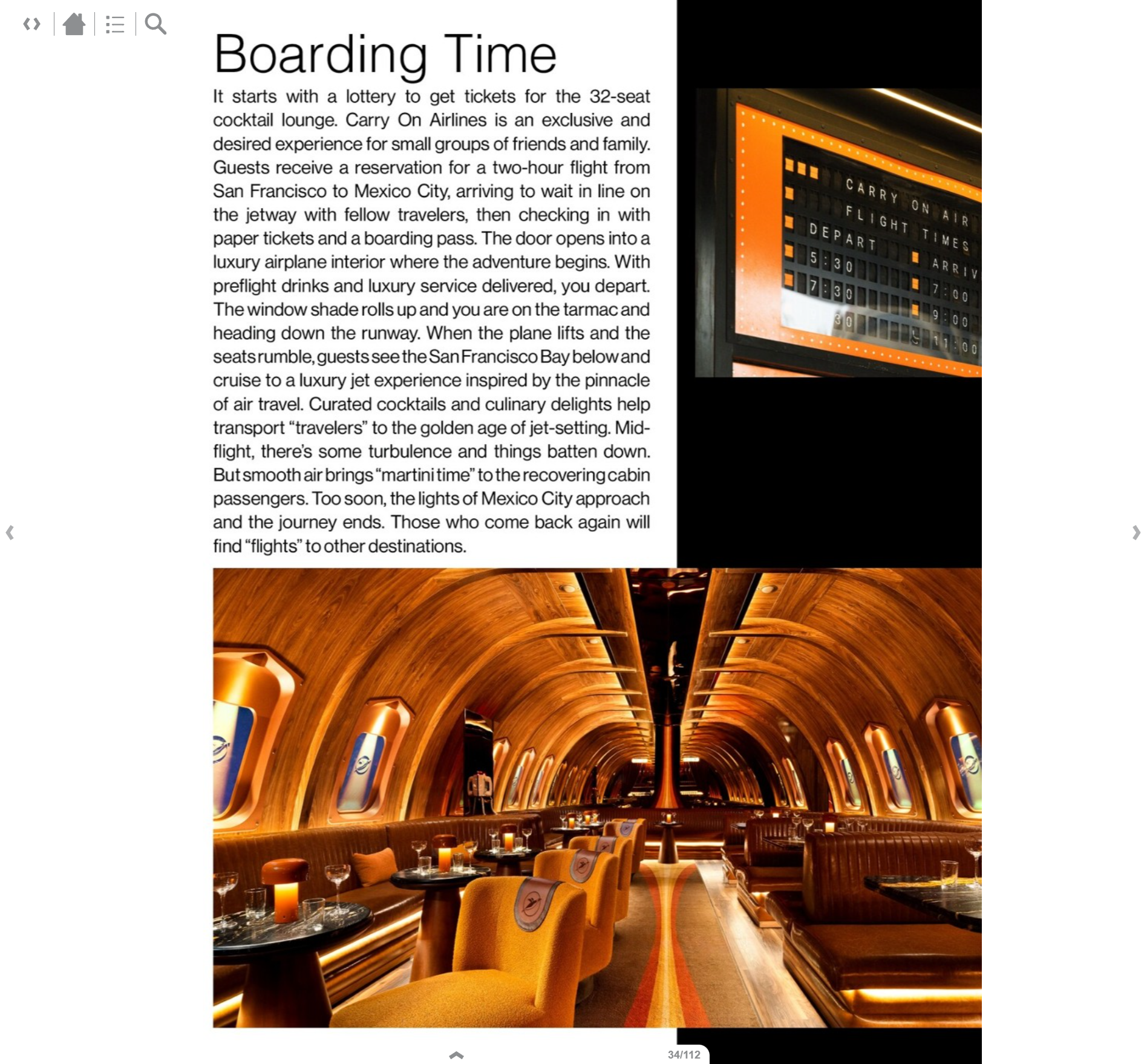 Feature on design icon, Peter Maxwell Bowden of PETERMAX Co, and his globally award-winning project Carry On Airlines, page 3.