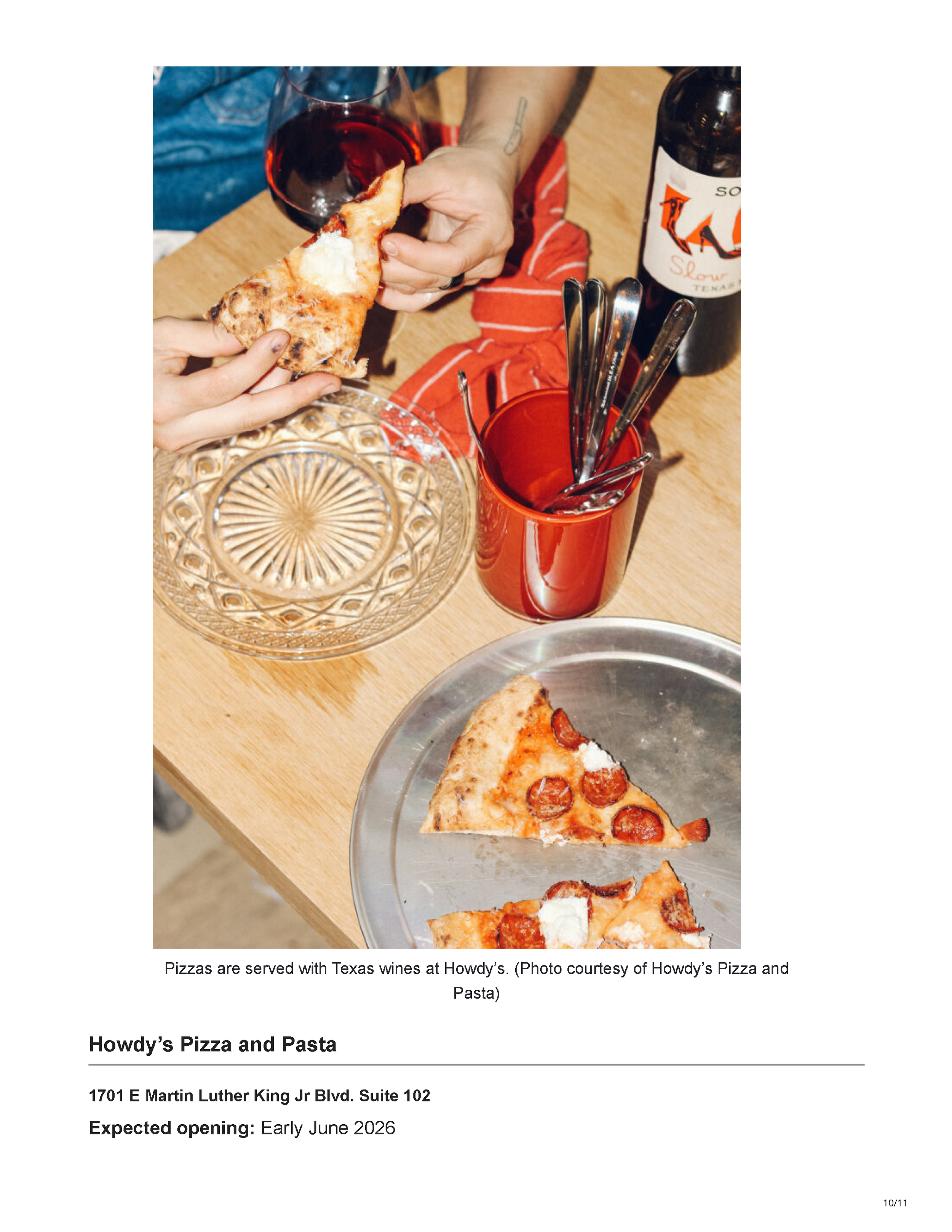 TRIBEZA’s article “Austin’s Most Anticipated Restaurant and Bar Openings,” introducing the new dining concepts expected to open across Austin in 2026, page 10