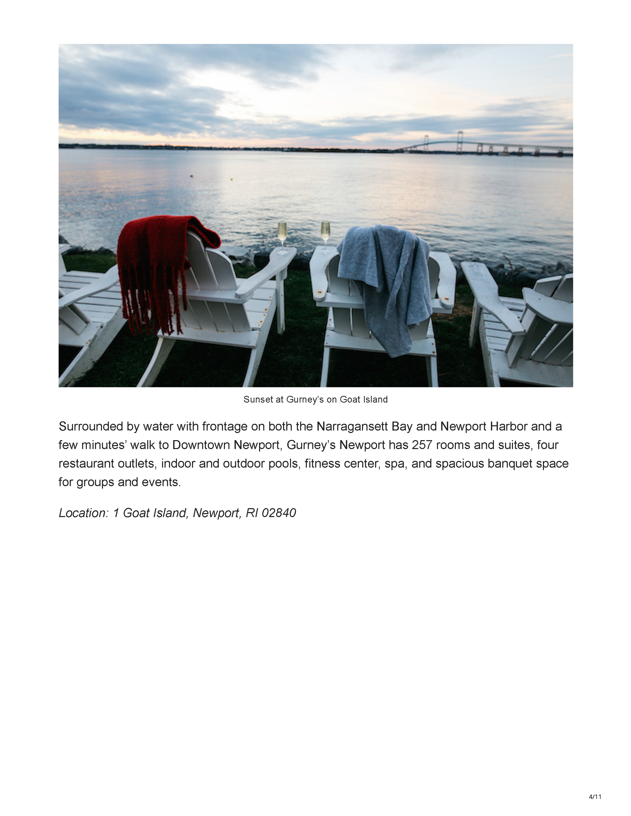Page 4 of the Haute Living article about Gurney’s Newport Resort & Marina’s $18 million transformation and its PETERMAX Co. design.