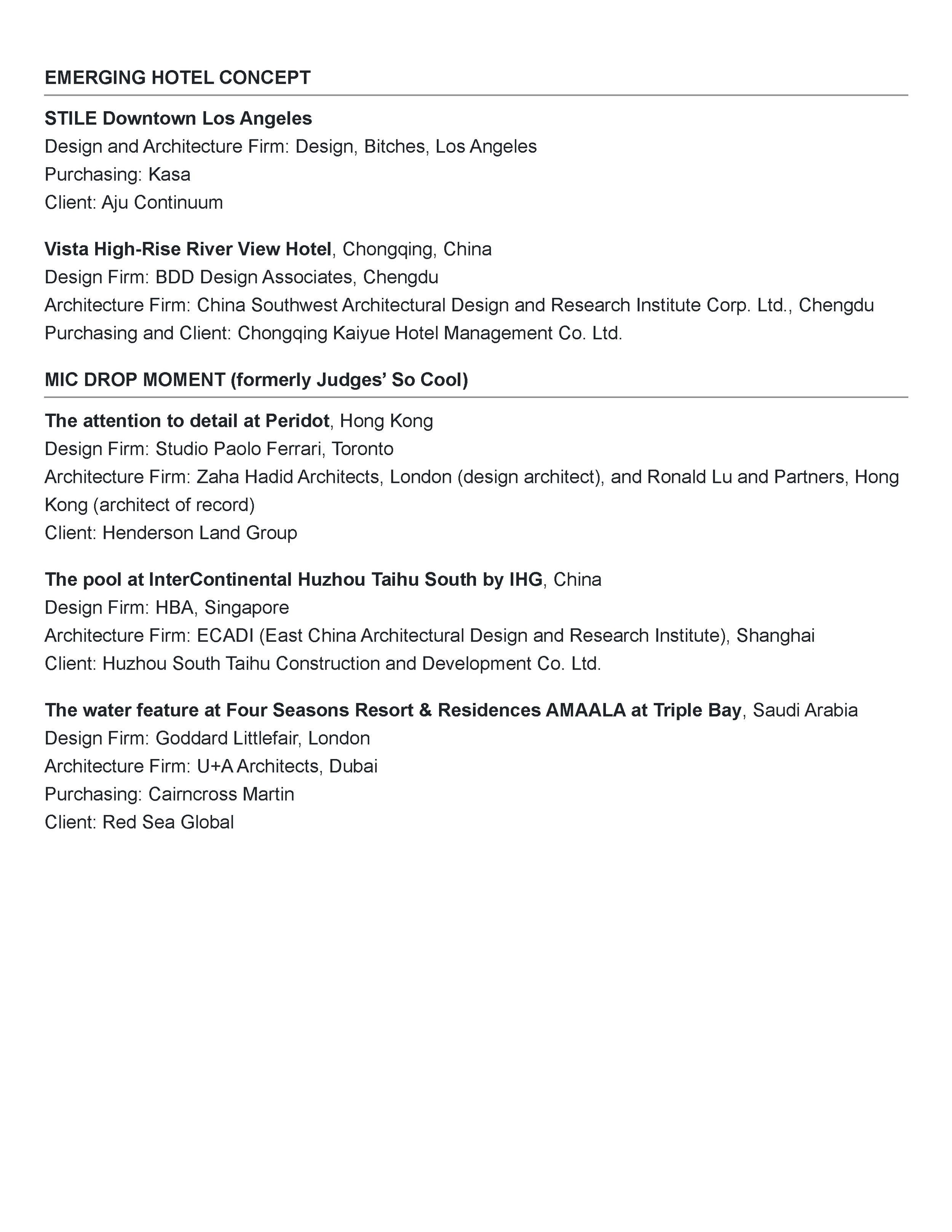 Boutique Design’s 2026 Gold Key Awards finalist list naming Uppercut in Phoenix as a Restaurant Upscale Dining finalist and crediting PETERMAX Co. for design and purchasing, page 12.