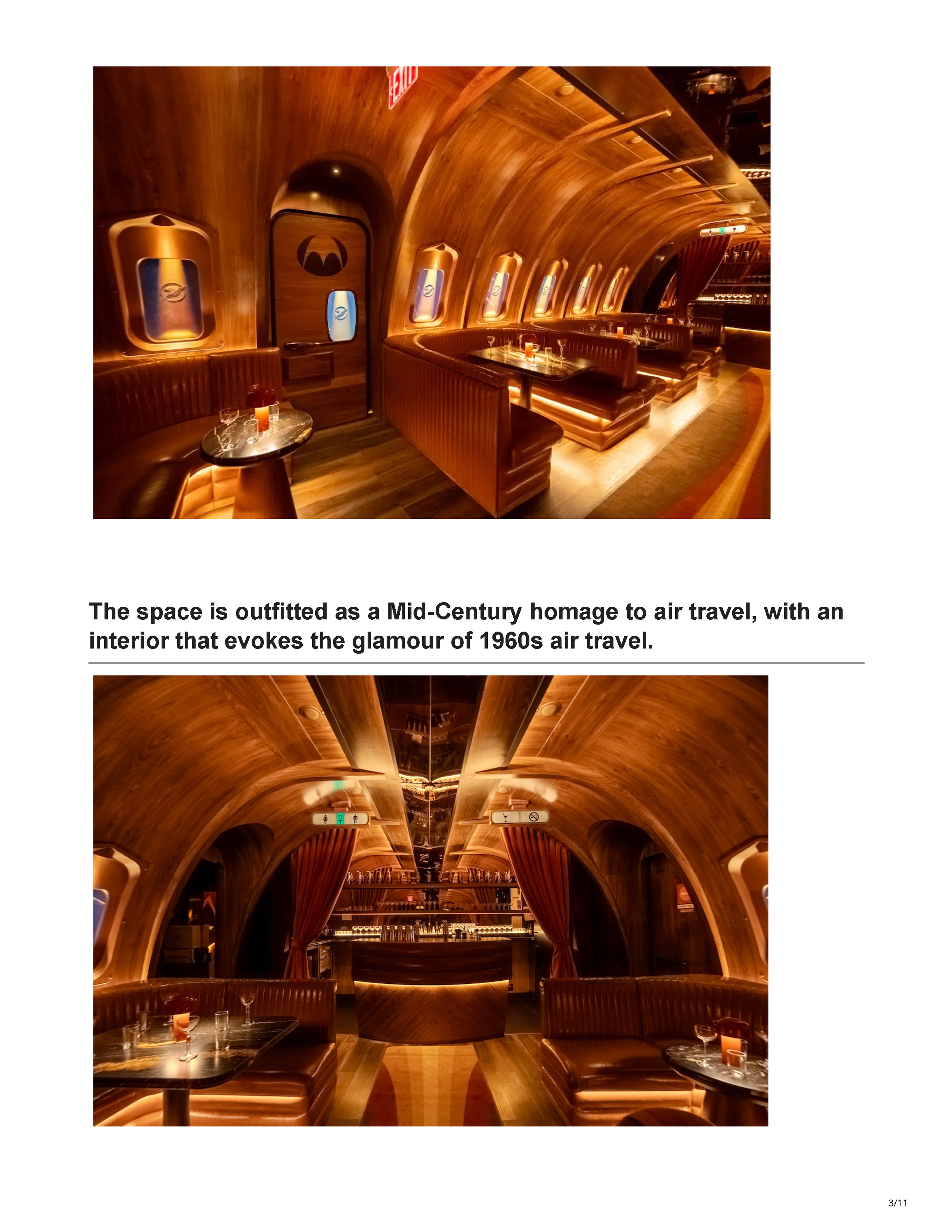 PHOENIX magazine Space Case feature exploring Peter Bowden’s design of Carry On, an immersive 1970s airline-inspired cocktail bar in Downtown Phoenix, page 3.