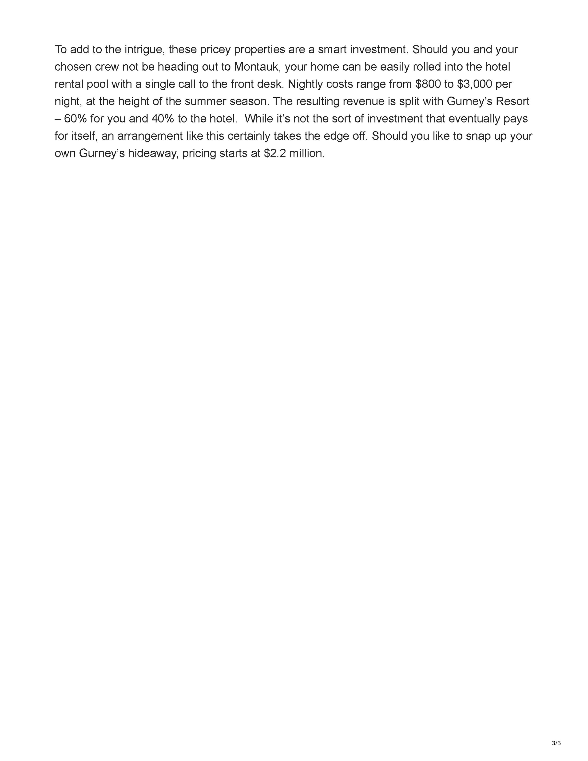InsideHook article “Gurney’s Montauk is the New Hot Spot for Beachgoers,” page 3.