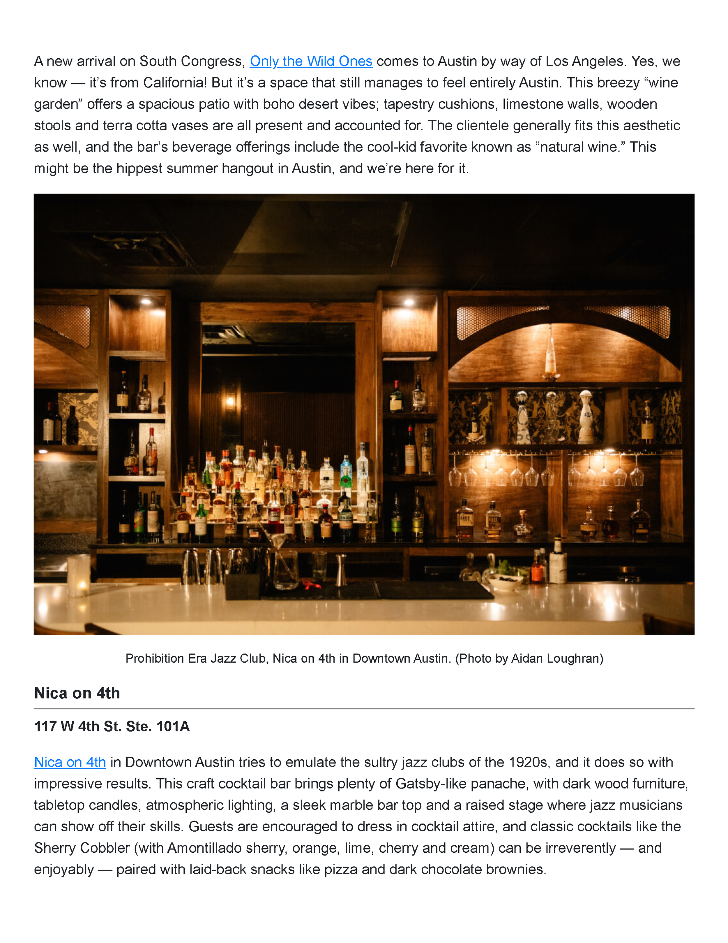 Tribeza’s Powder Room feature crediting PETERMAX founder and creative director Peter Maxwell Bowden with the Austin cocktail lounge’s interior design, Page 9.