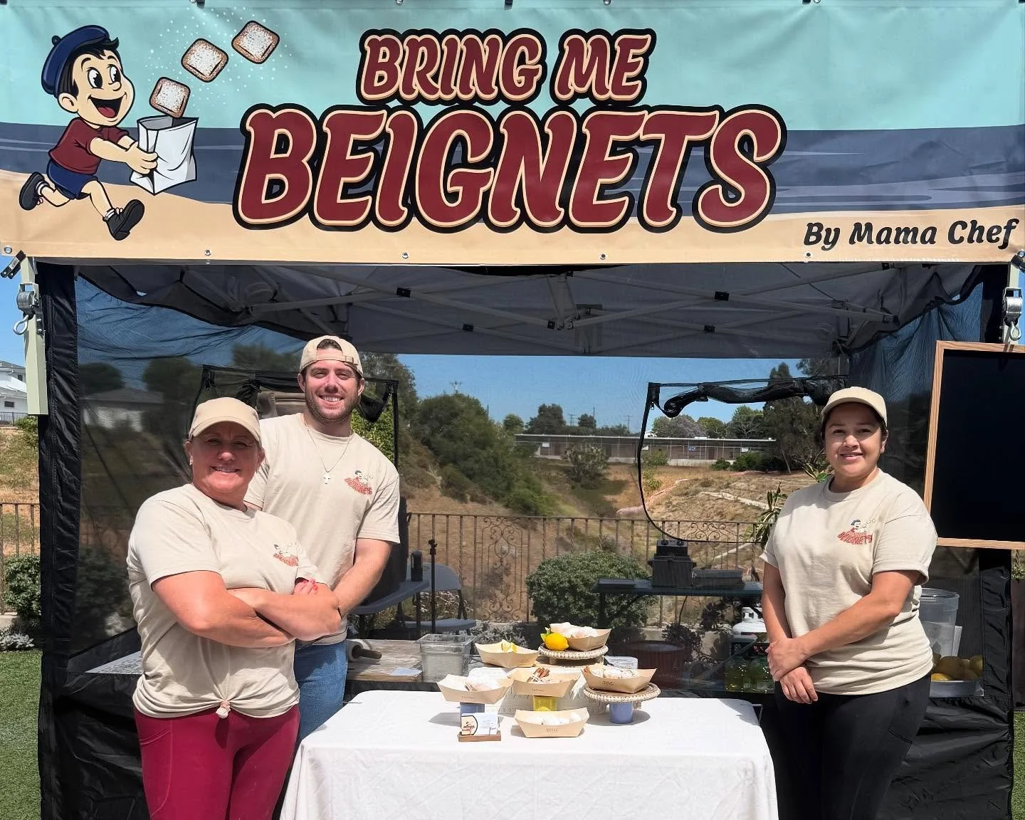 Your Bring Me Beignets Team! Come visit us this Sunday morning! We&rsquo;ll be back at the Palos Verdes Farmers Market from 8am - 1pm at 27118 Silver Spur Rd in beautiful Ranchos Palos Verdes!  Come and see what the special beignet of the week will b