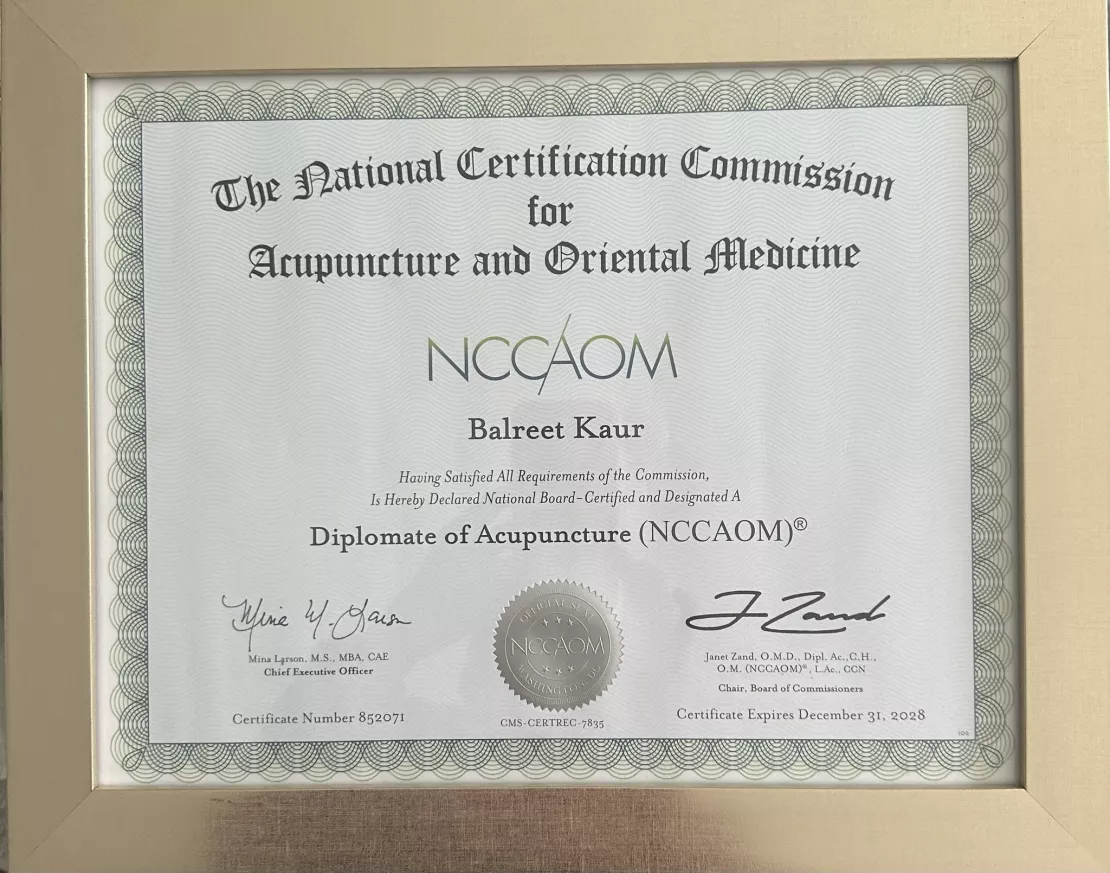 NCCAOM Certification