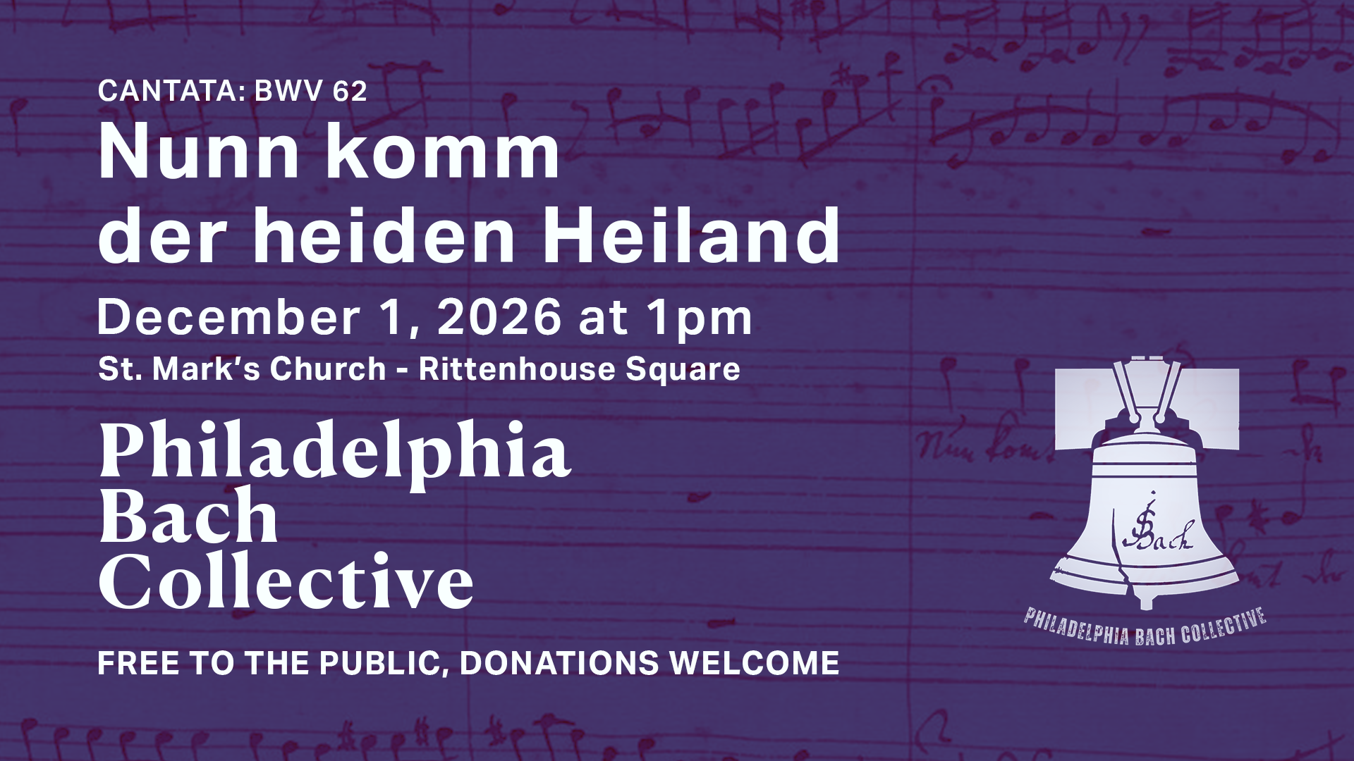 Nun komm der heiden Heiland: BWV 62