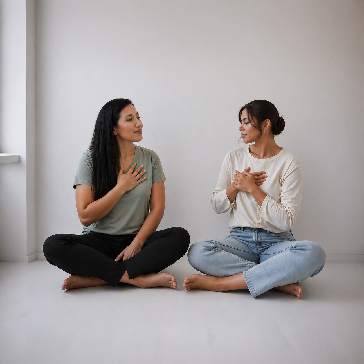 therapist and client processing depression through somatic therapy