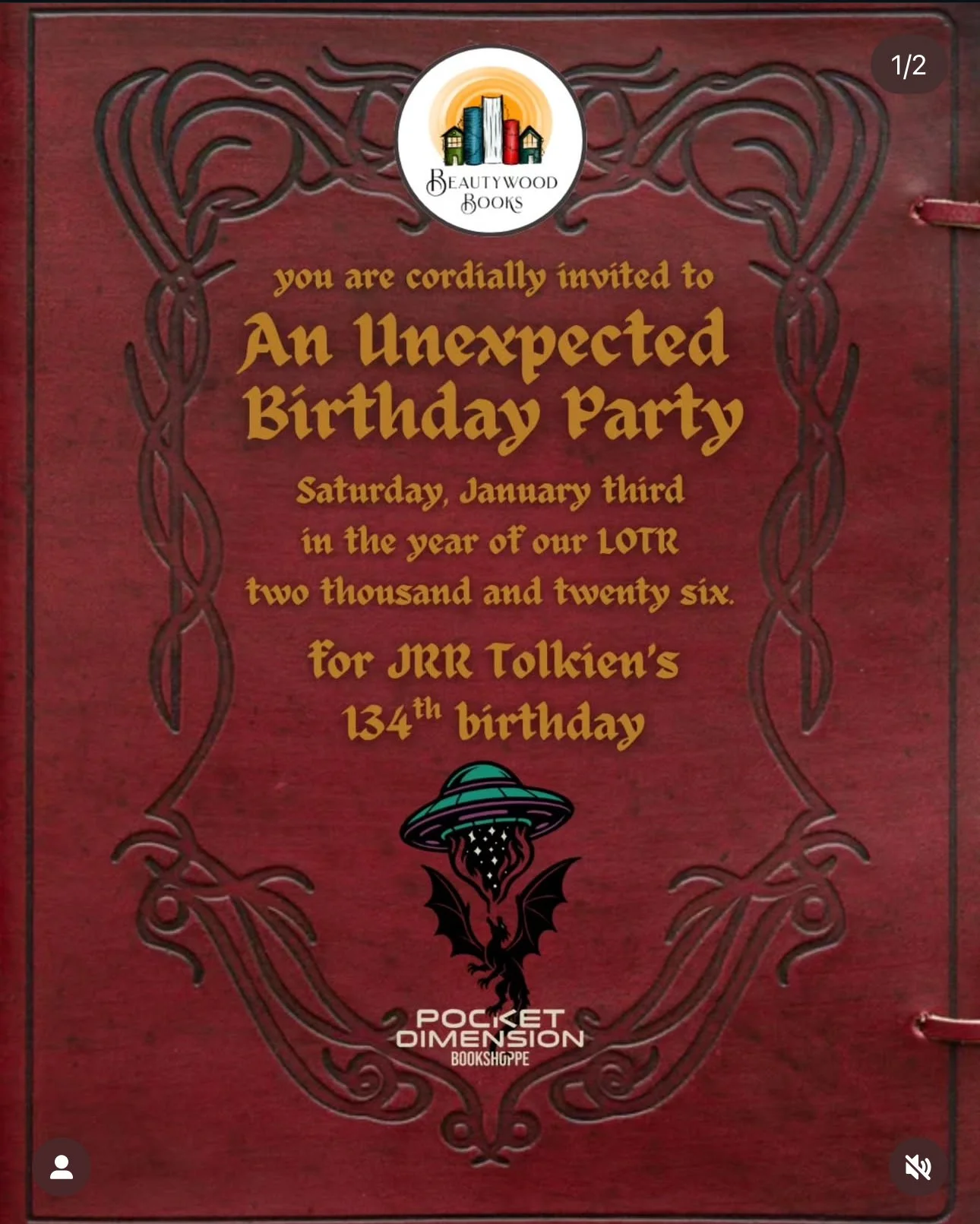 An Unexpecty Birthday Party (Tolkien’s Birthday Pop-up!)