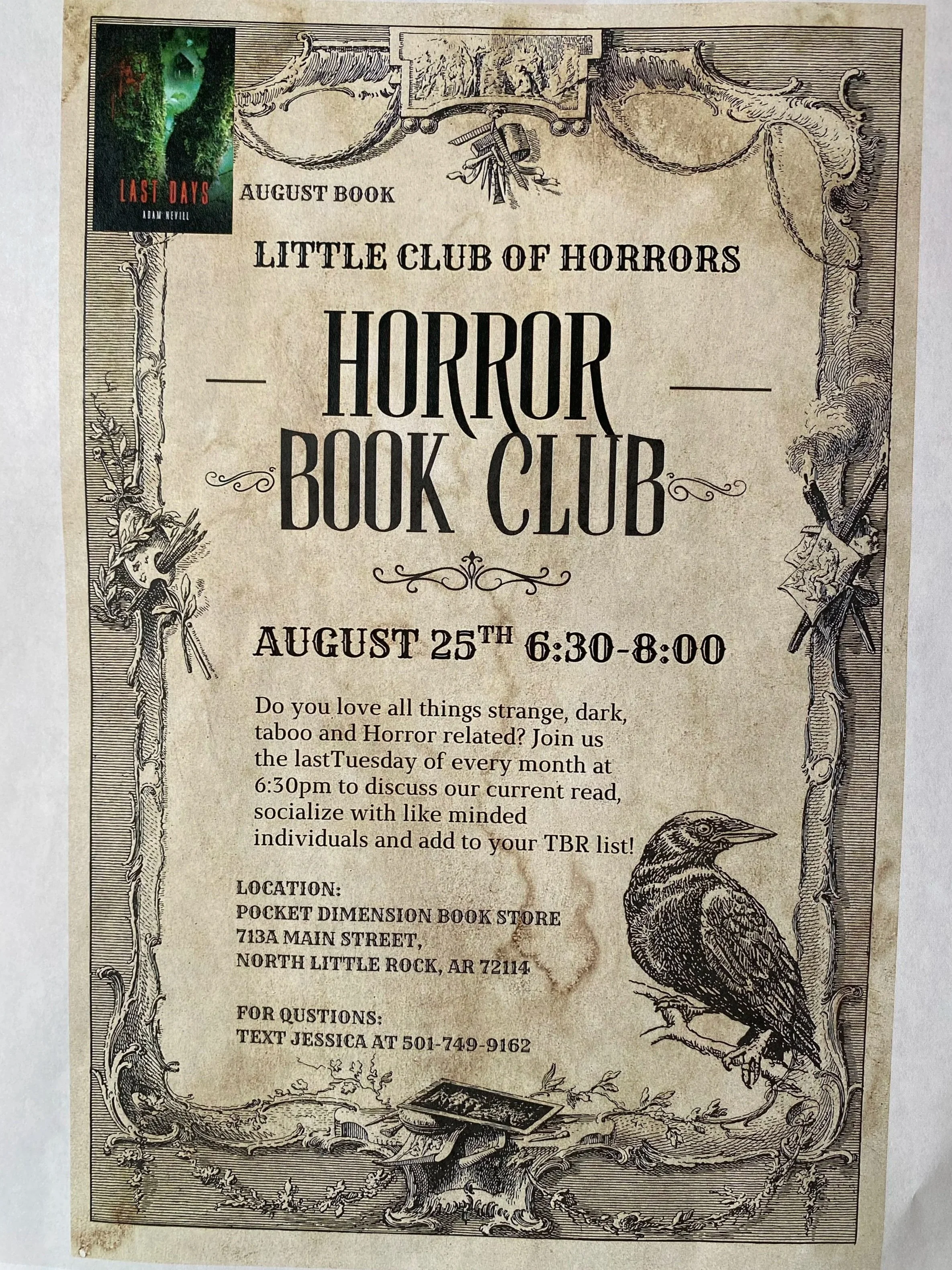 Little Club of Horrors - Horror Book Club (OPEN TO THE PUBLIC)