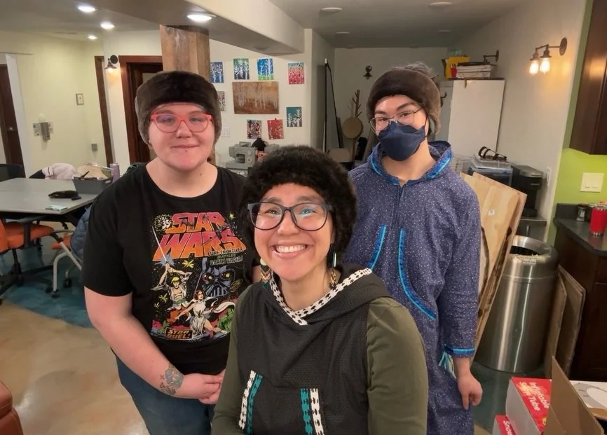 Quyana Kenaitze Indian Tribes Youth Suicide Prevention for hosting a sheared beaver headband workshop. We had a wonderful day hand sewing and connecting together ❤️ We had more participants but I will allow them to share their work on their own pages