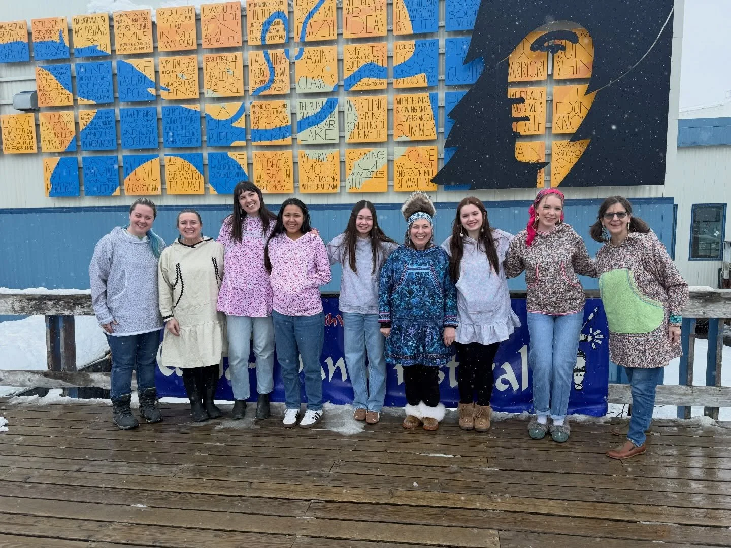 What an amazing three days of sewing and everyone&rsquo;s Qaspeqs turned out so beautifully ❤️ Quyana to Alaska Native Heritage Center and SouthWest Alaska Arts Group for making this possible. Quyana to Natalie who helped me all weekend. Quyana to An