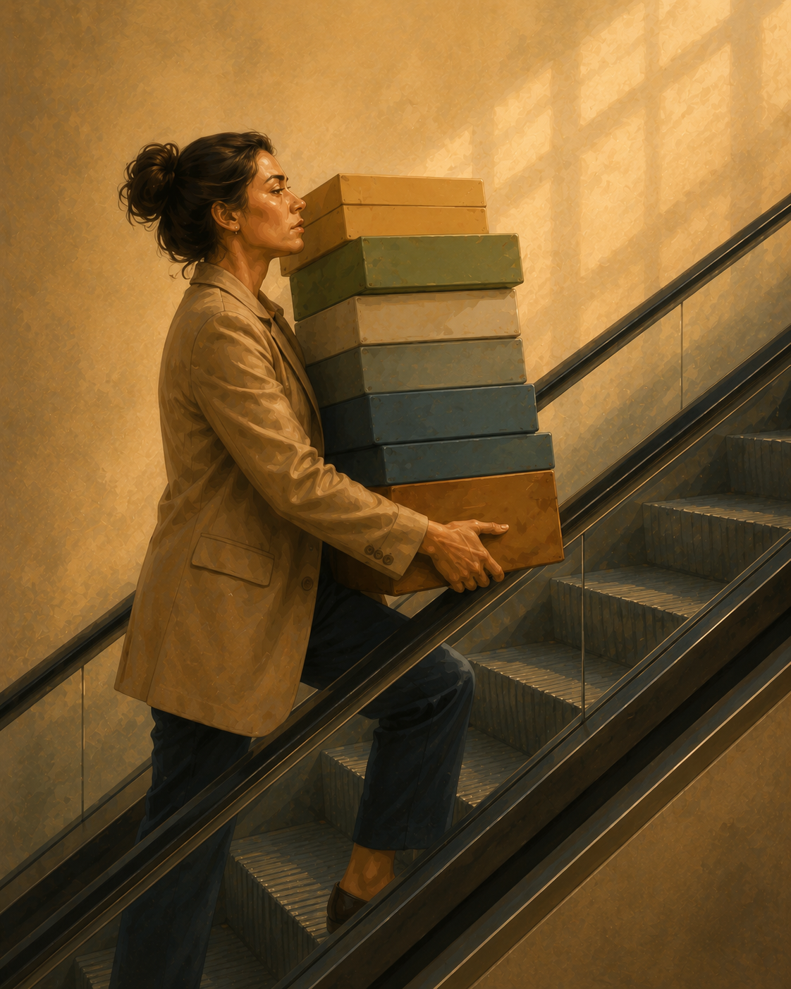 Carrying too much.