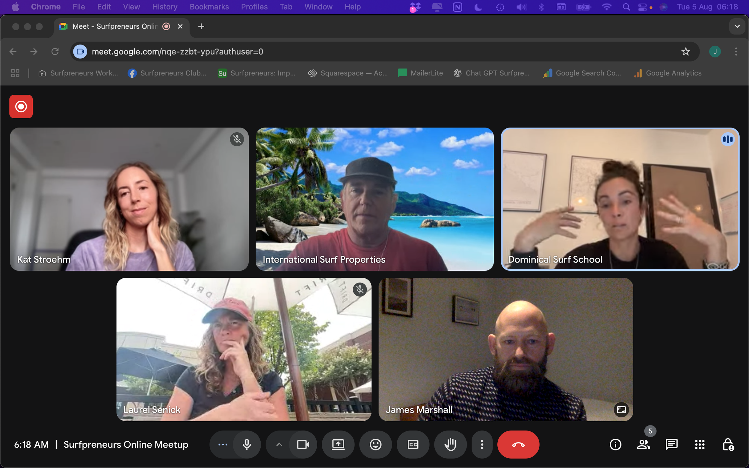Online meetup – August
