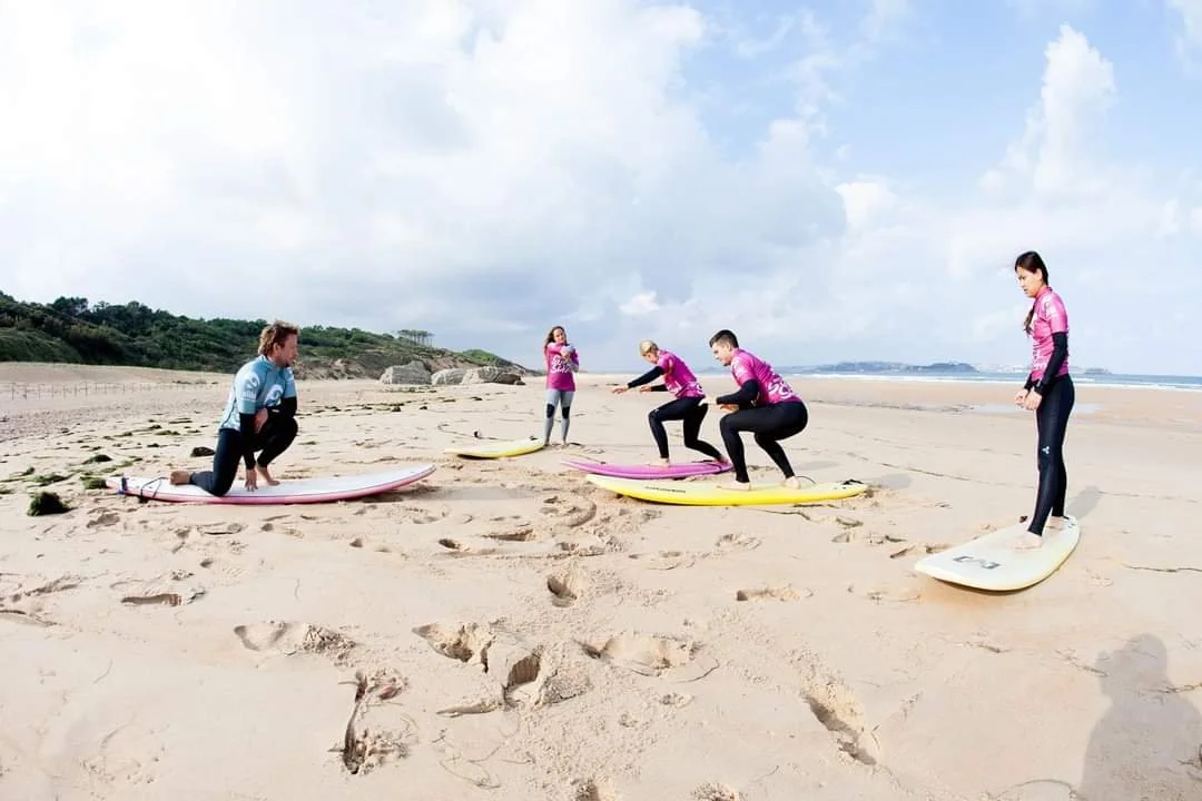Pop up training at the beach.