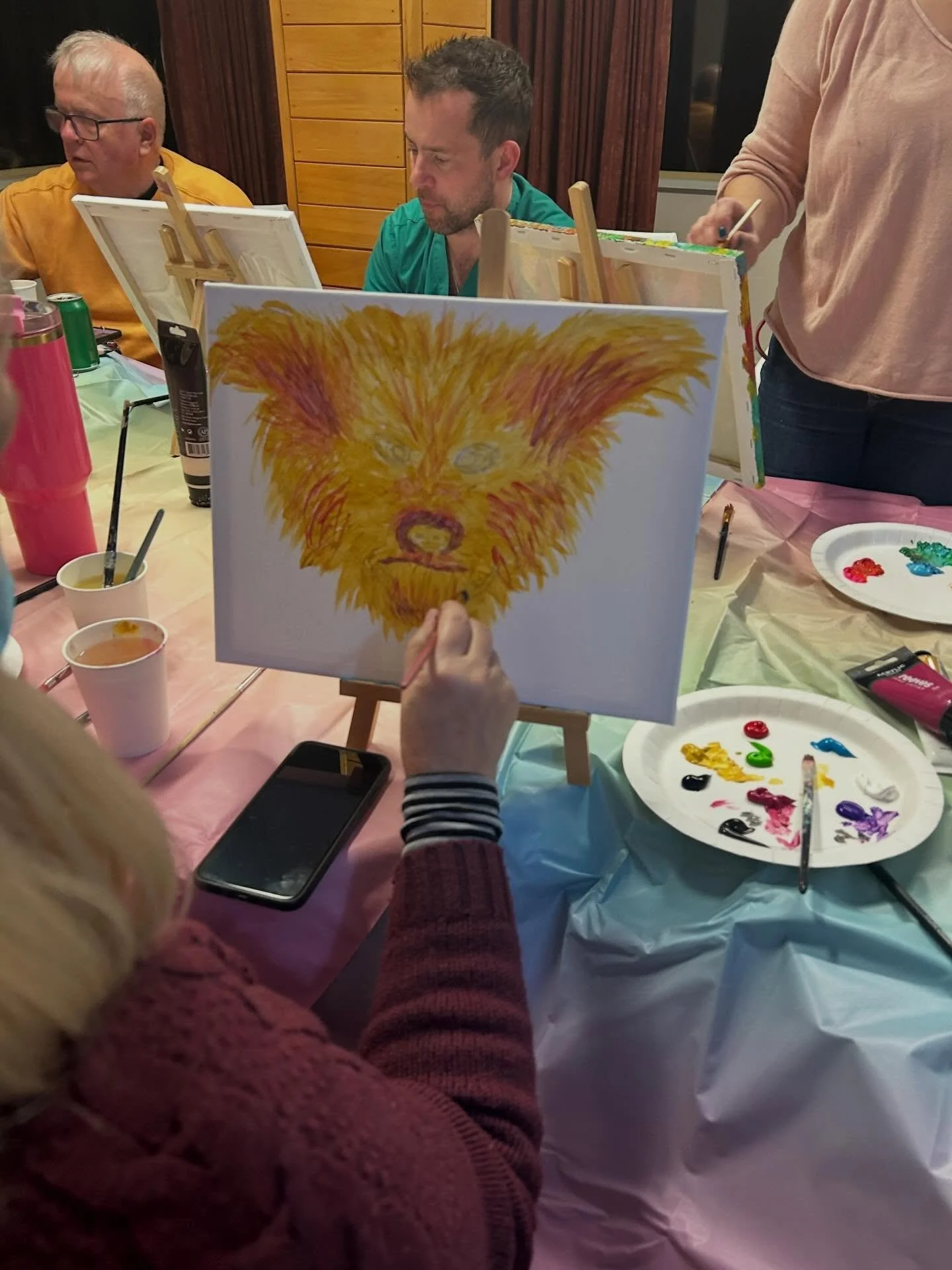 Throw back to a beautiful bunch of people from Lakes District Hospital last winter ❄️ 

#paintandsip #creativeworkshop #queenstown #wanaka