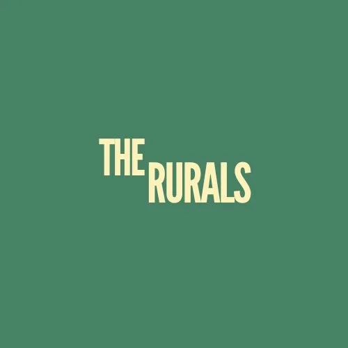 Green background with white text reading "The Rurals".