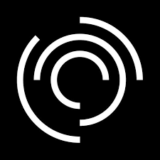 A black background with a white spiral maze pattern.