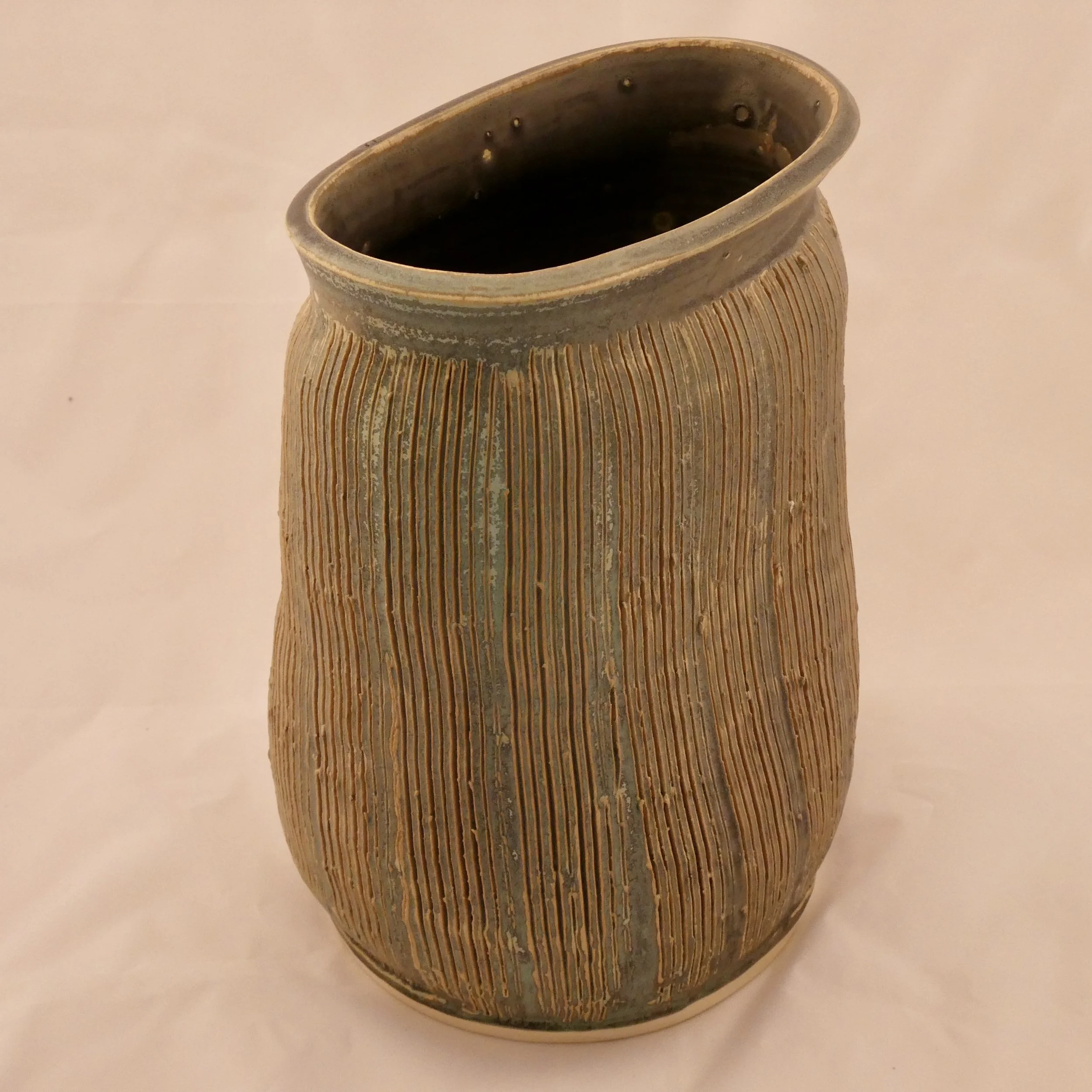 Large Rustic Green Vase.jpeg