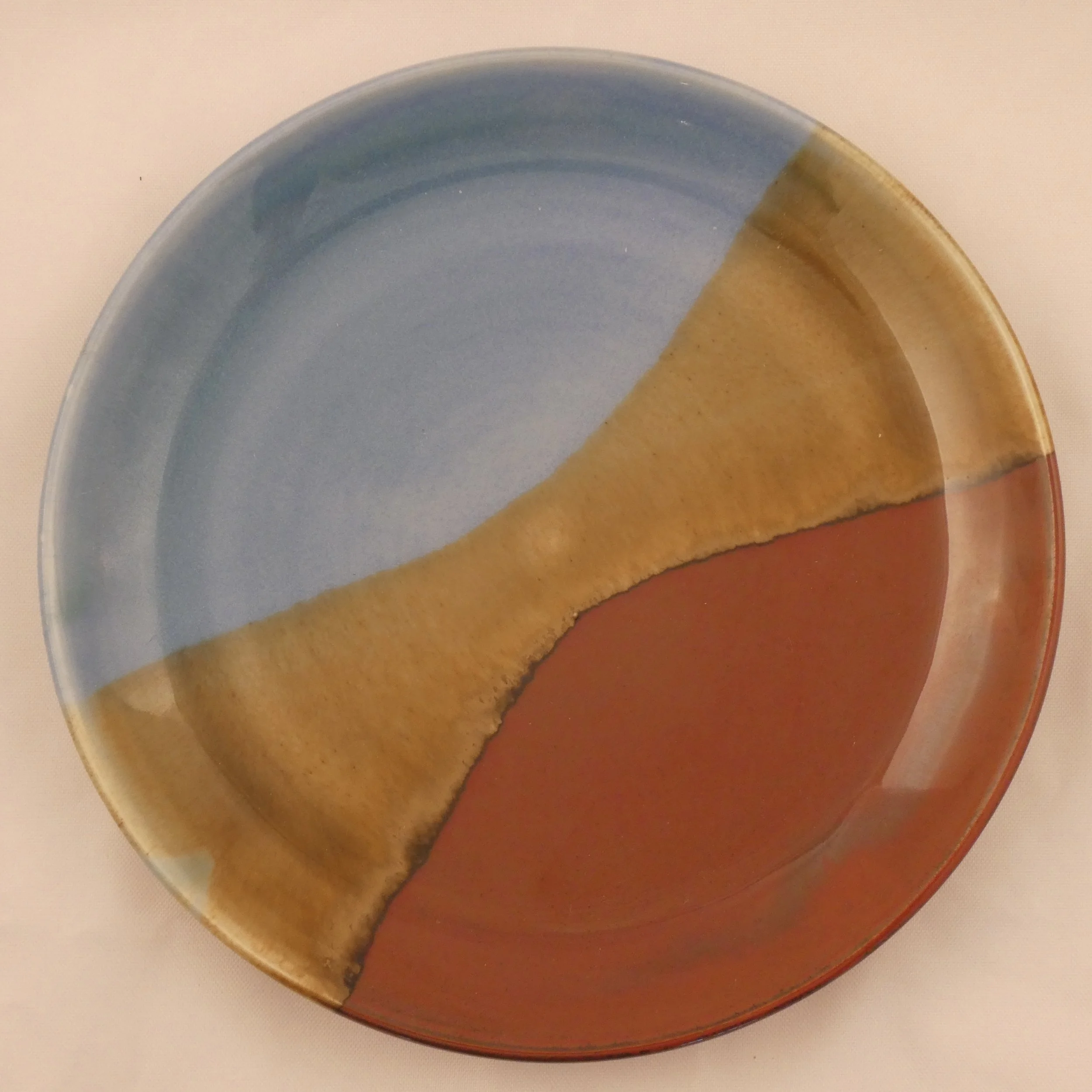 Blue and Rust Snack Plate