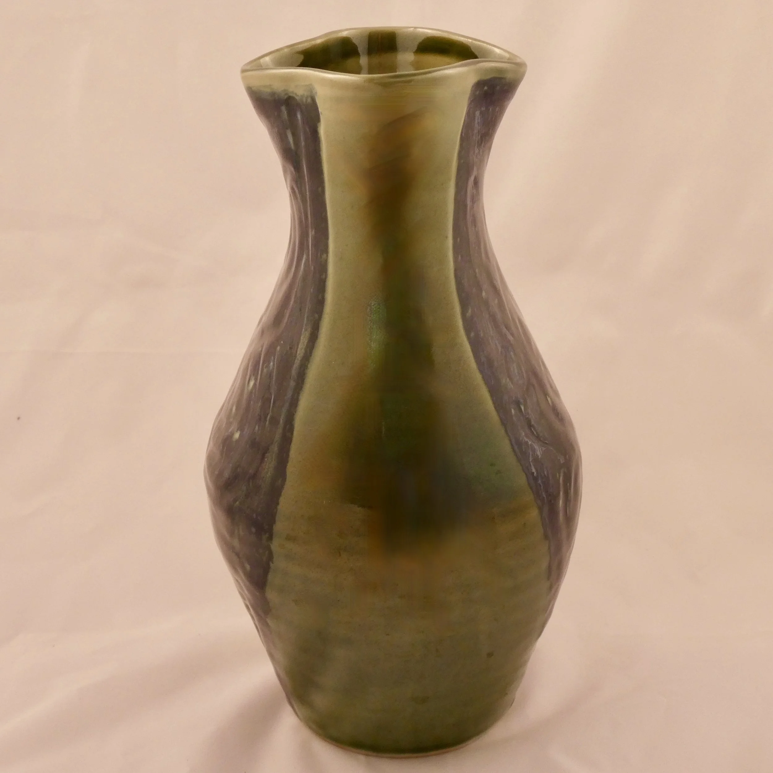 Green and Cobalt Quatrefoil Vase.jpeg