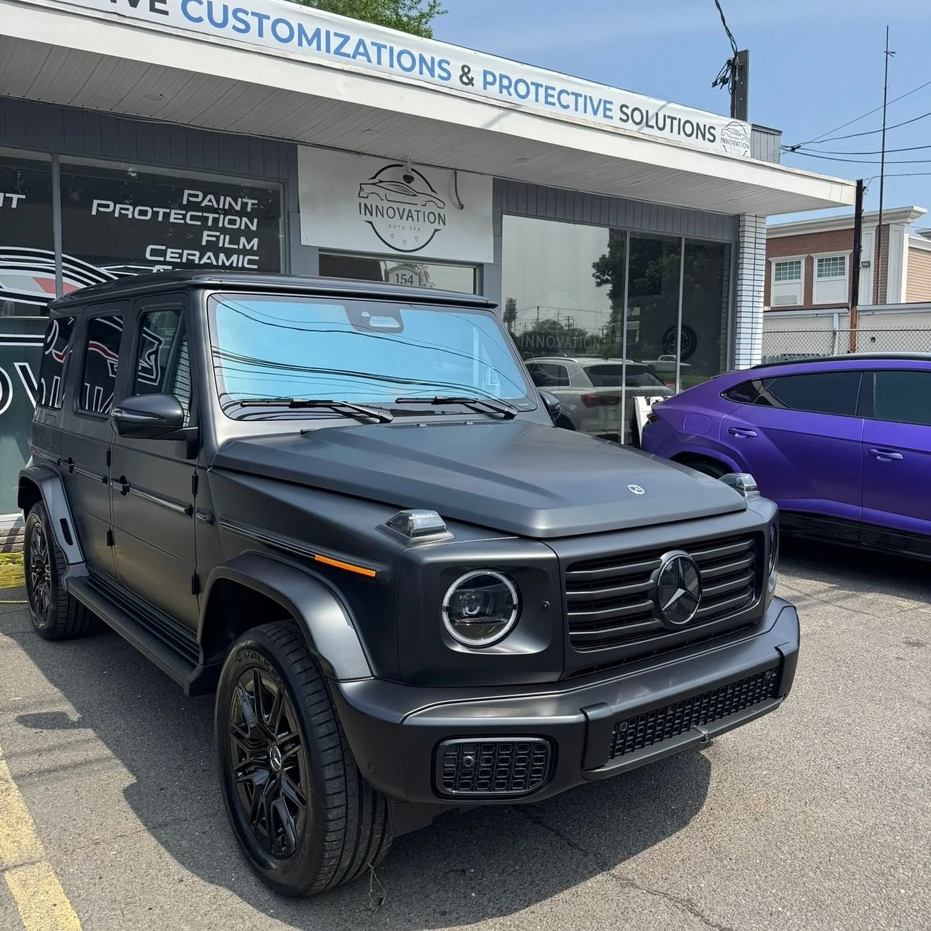 2025 G63 in full stealth mode 🖤
We wrapped this monster in matte paint protection film &mdash; same factory gloss paint, now fully protected with a smooth satin finish.

🚘 Matte PPF | Ceramic Coating | Detailing
📍 Fairfield, CT
🔗 www.innovationau