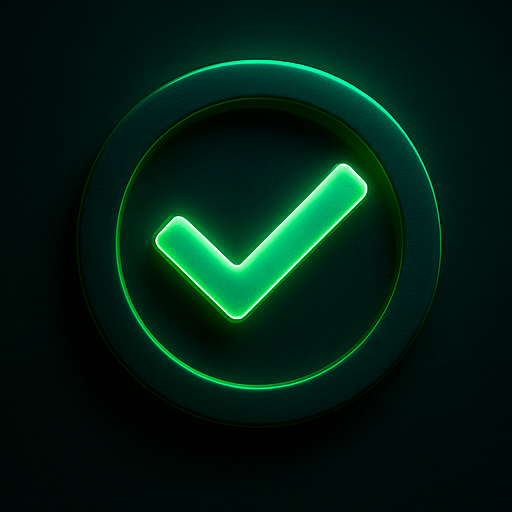 Green glowing checkmark icon — representing verified results and trustworthy marketing performance.